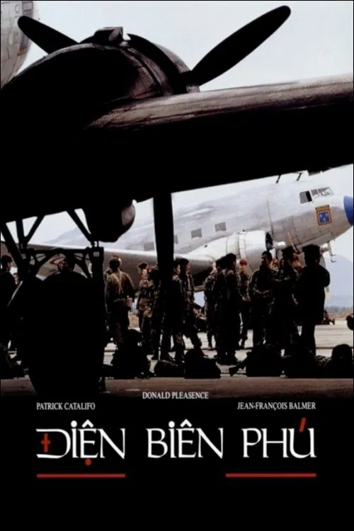 Poster chính thức của phim Phim Tâm Lý, Phim Chiến Tranh "Điện Biên Phủ" (Diên Biên Phu - 1992), với sự tham gia của diễn viên Donald Pleasence và Patrick Catalifo.