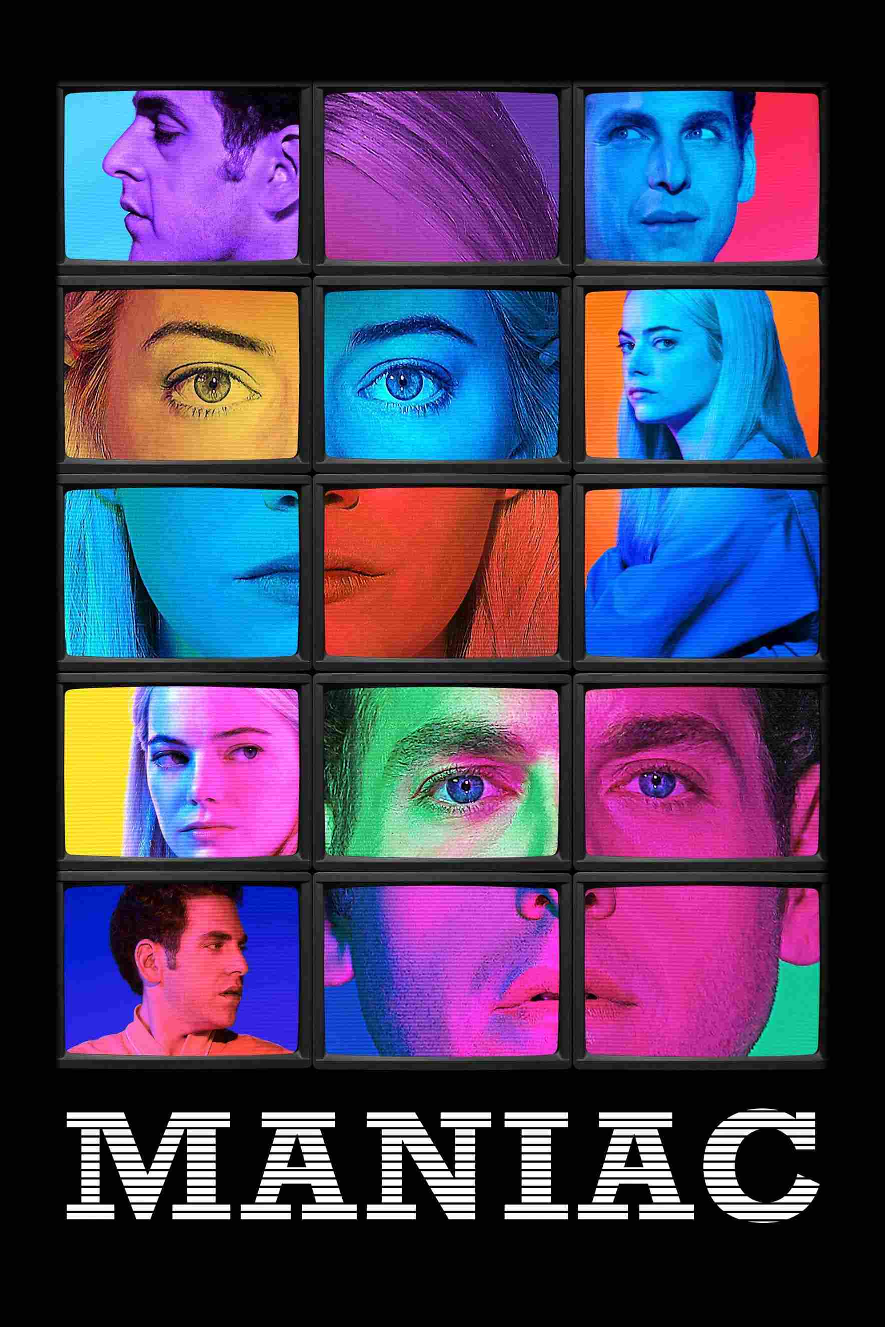 Poster chính thức của phim Phim Hài, Phim Tâm Lý "Điên loạn" (Maniac - 2018), với sự tham gia của diễn viên Emma Stone và Jonah Hill.