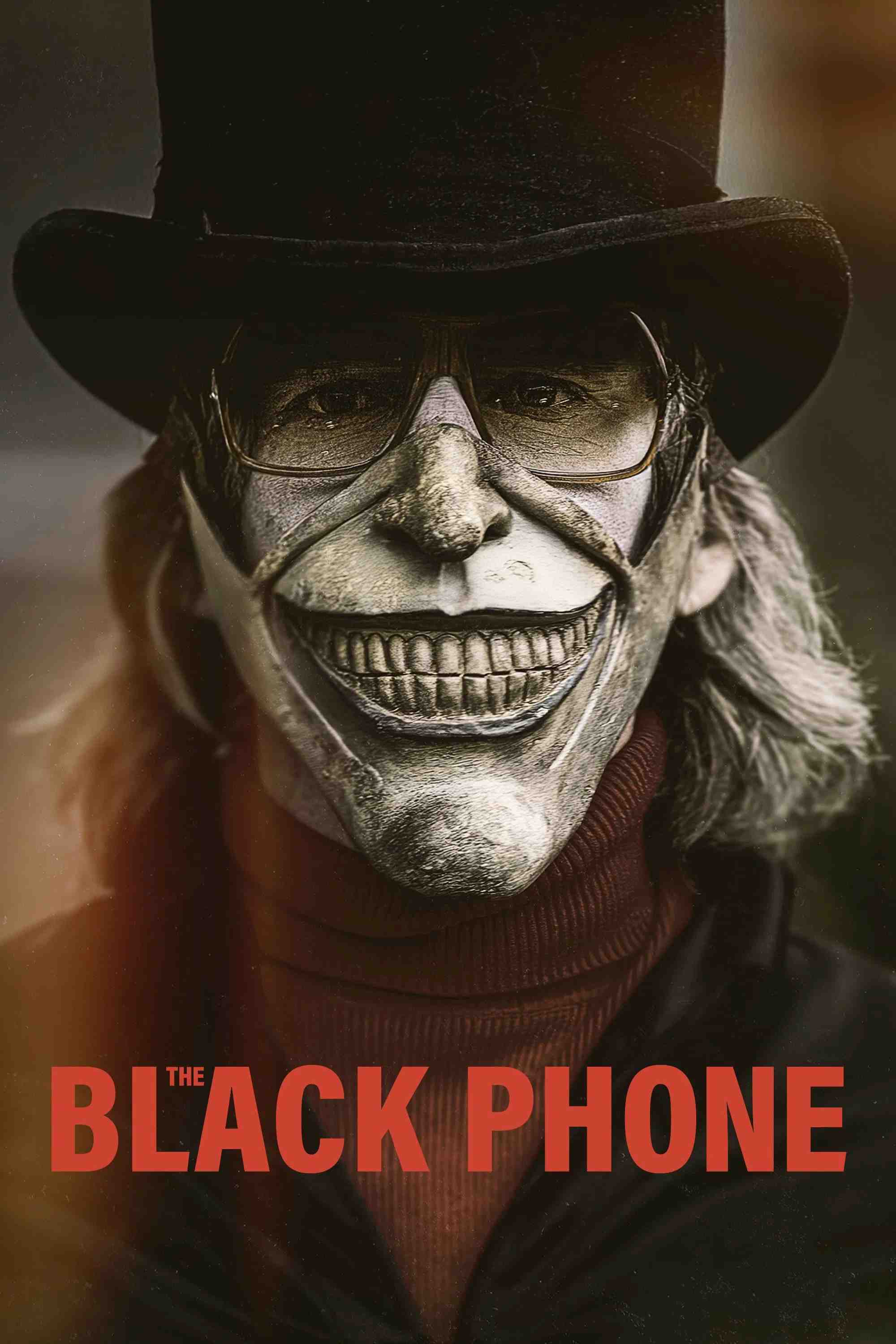 Poster chính thức của phim Phim Kinh Dị, Phim Giật Gân "Điện Thoại Đen" (The Black Phone - 2022), với sự tham gia của diễn viên Mason Thames và Madeleine McGraw.