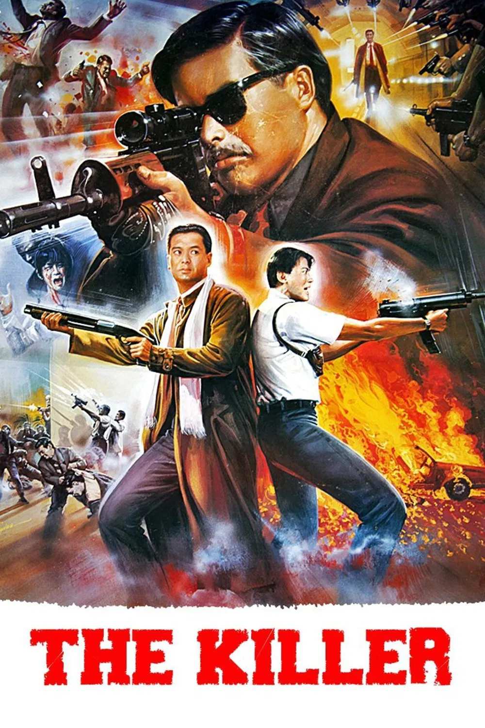 Poster chính thức của phim Phim Hành Động, Phim Hình Sự "Điệp Huyết Song Hùng" (The Killer - 1989), với sự tham gia của diễn viên Châu Nhuận Phát và Lý Tu Hiền.