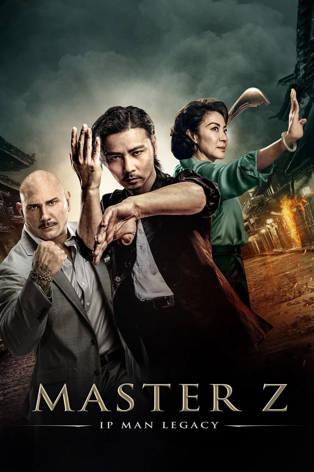 Poster chính thức của phim Phim Hành Động, Phim Hình Sự "Diệp Vấn Ngoại Truyện: Trương Thiên Chí" (Master Z: Ip Man Legacy - 2018), với sự tham gia của diễn viên Trương Tấn và Dave Bautista.