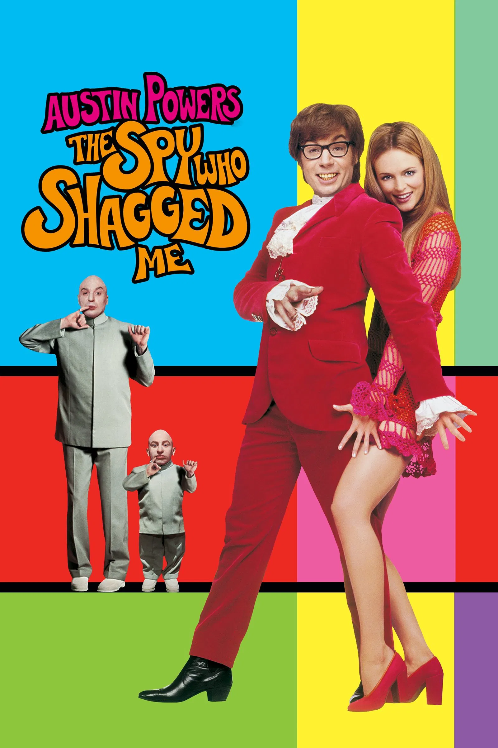 Poster chính thức của phim Phim Phiêu Lưu, Phim Hài "Điệp Viên Bám Dai" (Austin Powers: The Spy Who Shagged Me - 1999), với sự tham gia của diễn viên Mike Myers và Heather Graham.