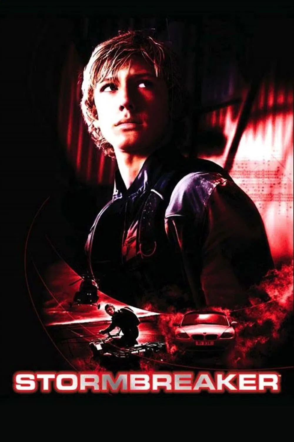 Poster chính thức của phim Phim Phiêu Lưu, Phim Hành Động "Điệp Viên Bão Táp" (Stormbreaker - 2006), với sự tham gia của diễn viên Alex Pettyfer và Sarah Bolger.