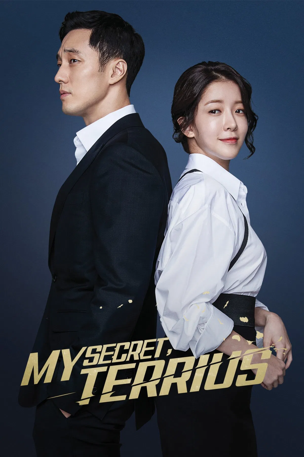 Poster chính thức của phim Phim Bí Ẩn, Phim Hài "Điệp Viên Terius" (My Secret, Terrius - 2018), với sự tham gia của diễn viên So Ji-sub và Jung In-sun.