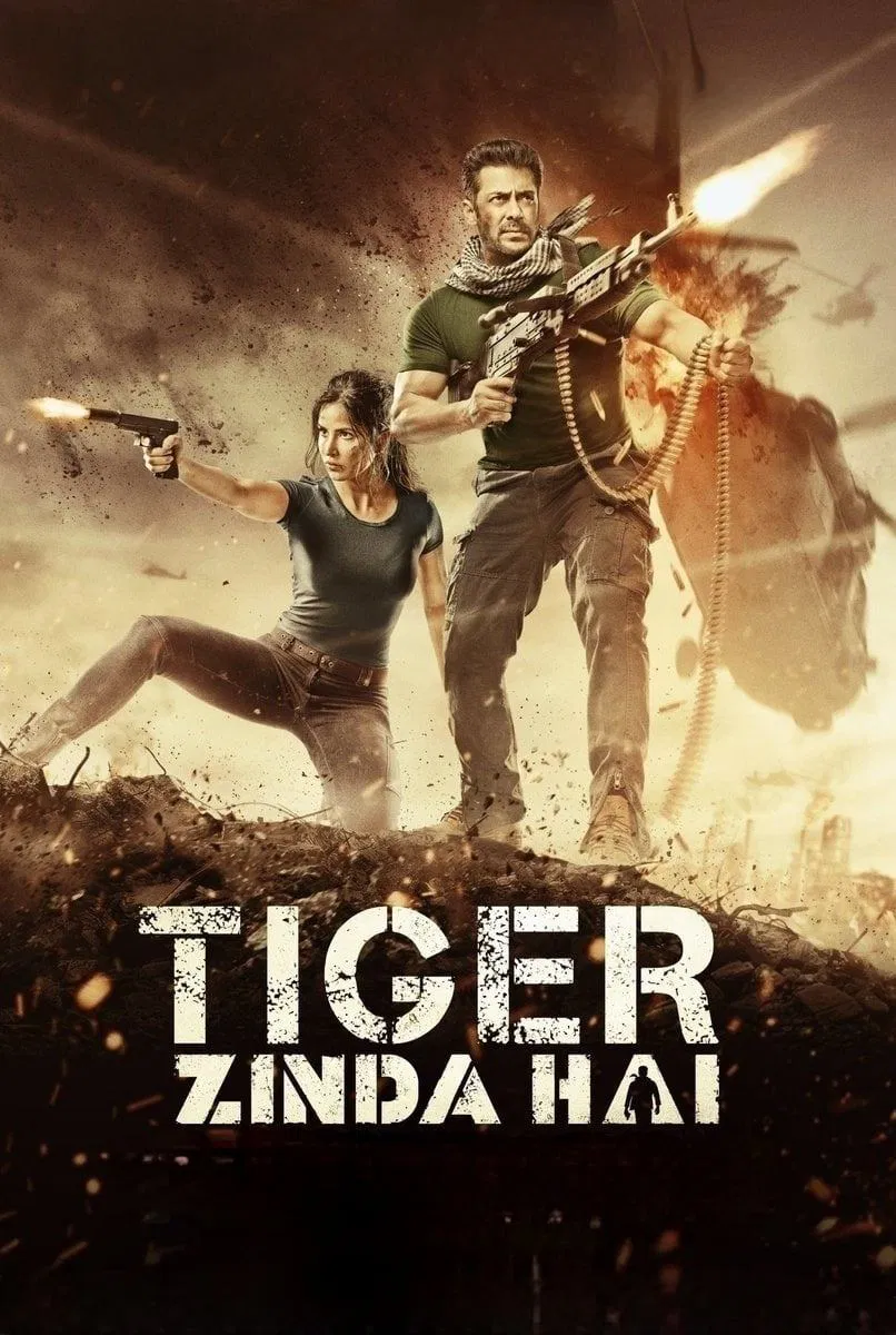 Poster chính thức của phim Phim Hành Động, Phim Phiêu Lưu "Điệp Viên Tiger 2" (Tiger Zinda Hai - 2017), với sự tham gia của diễn viên Salman Khan và Katrina Kaif.