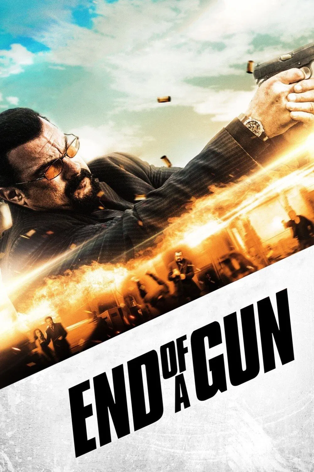 Poster chính thức của phim Phim Hành Động, Phim Hình Sự "Điệp Viên Trở Lại" (End of a Gun - 2016), với sự tham gia của diễn viên Steven Seagal và Jonathan Rosenthal.