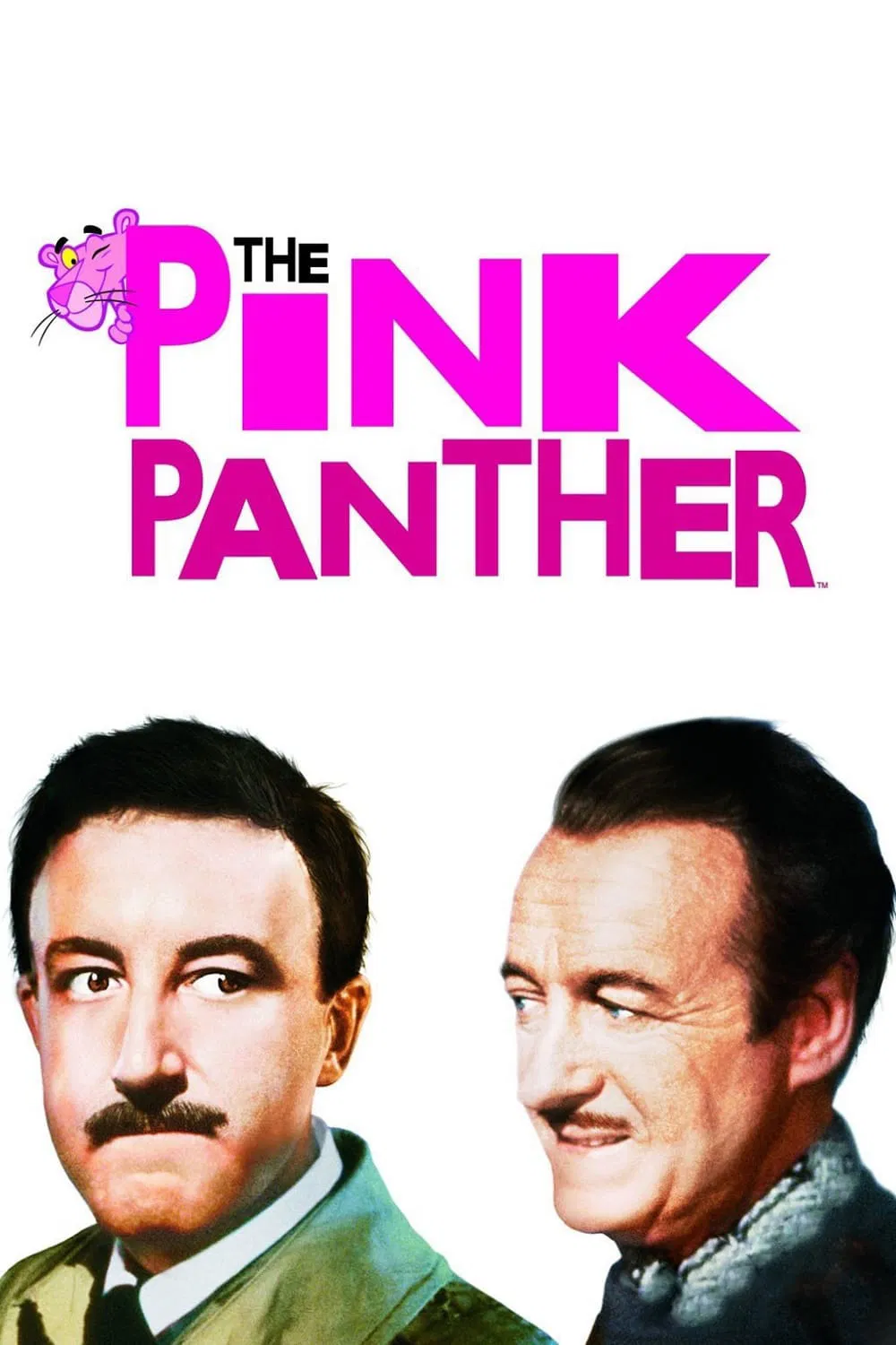 Poster chính thức của phim Phim Hài, Phim Hình Sự "Điệp Vụ Báo Hồng" (The Pink Panther - 1963), với sự tham gia của diễn viên David Niven và Peter Sellers.