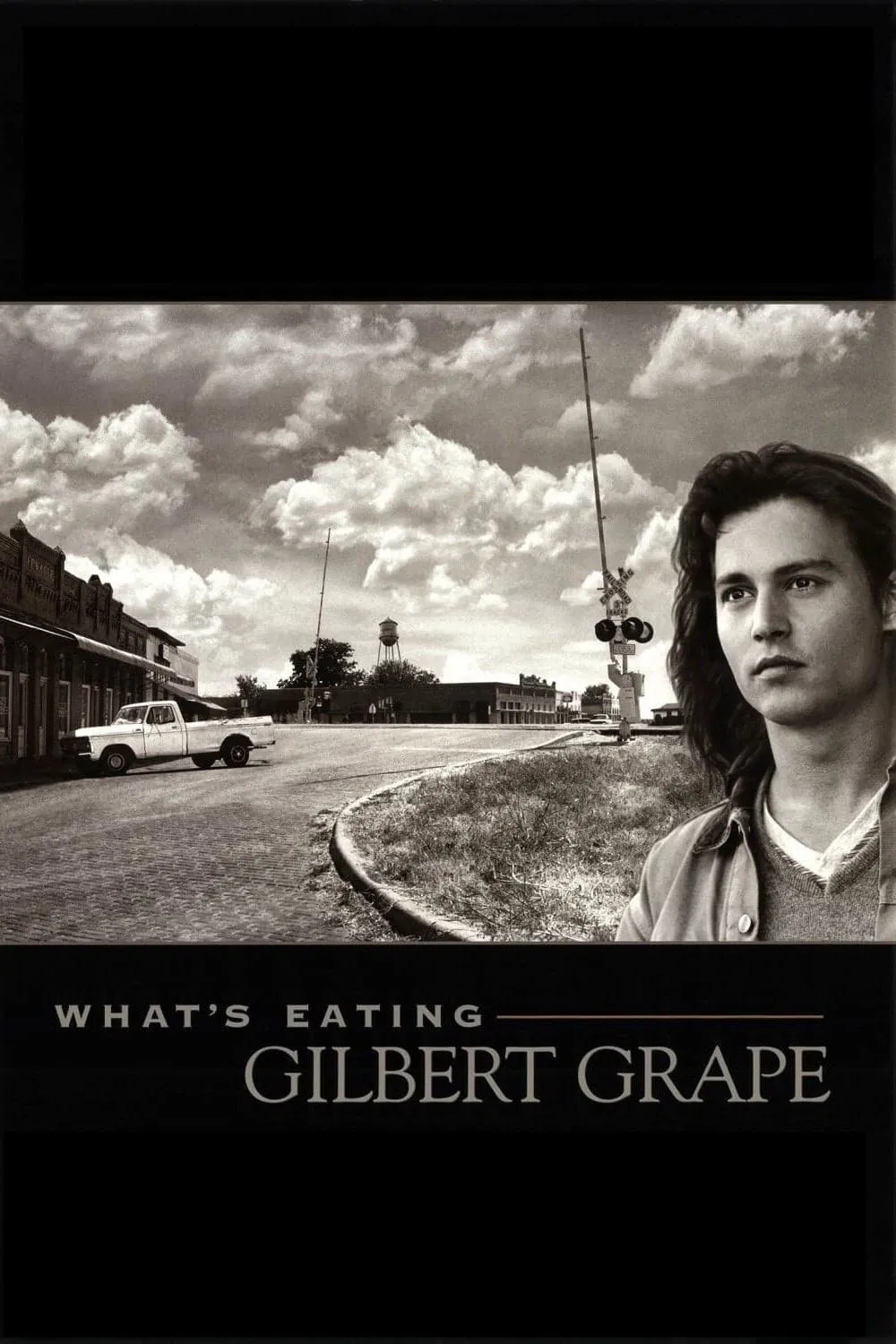 Poster chính thức của phim Phim Tình Cảm, Phim Tâm Lý "Điều Gì Đang Ăn Mòn Gilbert Grape" (What's Eating Gilbert Grape - 1993), với sự tham gia của diễn viên Johnny Depp và Juliette Lewis.