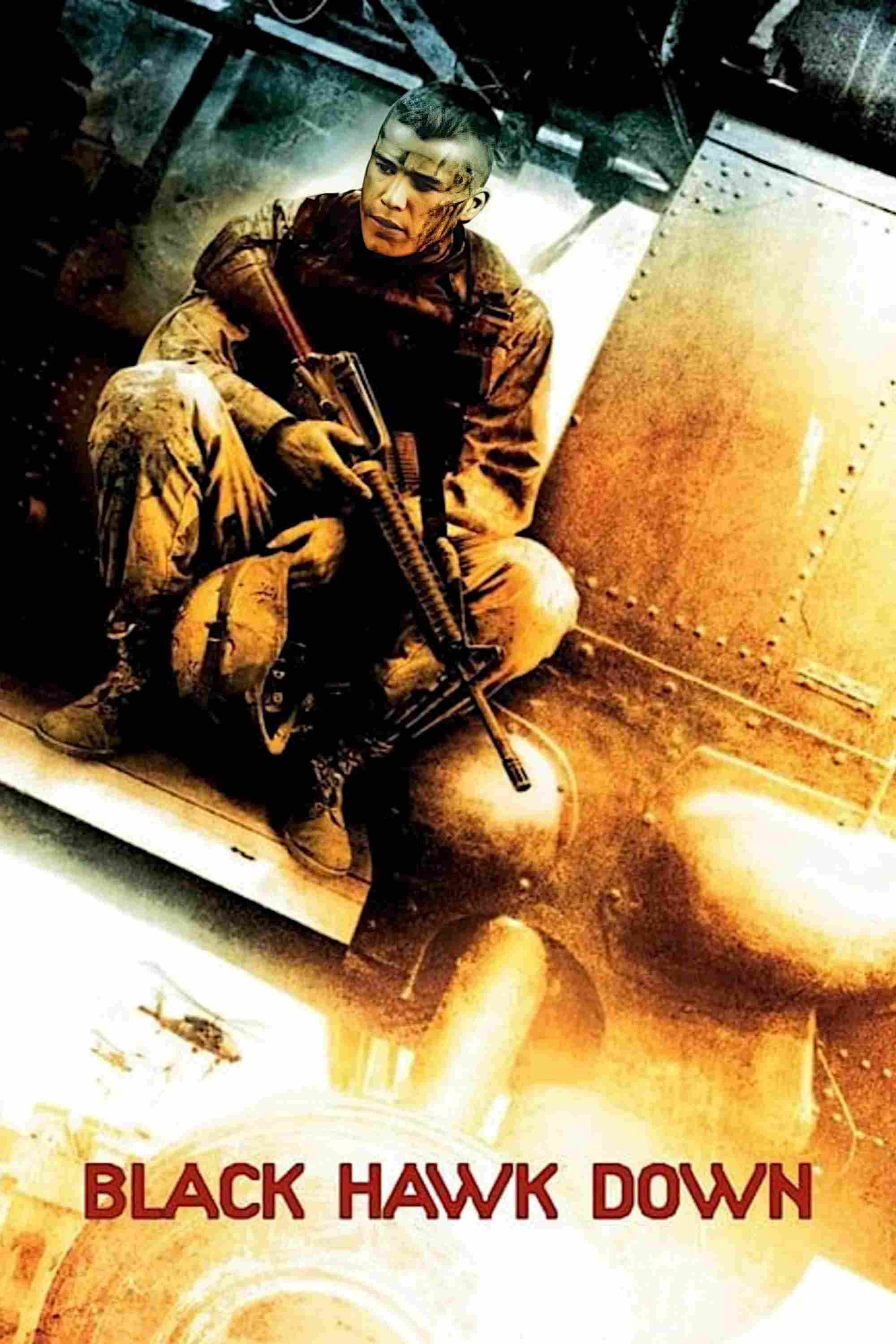 Poster chính thức của phim Phim Hành Động, Phim Chiến Tranh "Diều Hâu Gãy Cánh" (Black Hawk Down - 2001), với sự tham gia của diễn viên Josh Hartnett và Eric Bana.