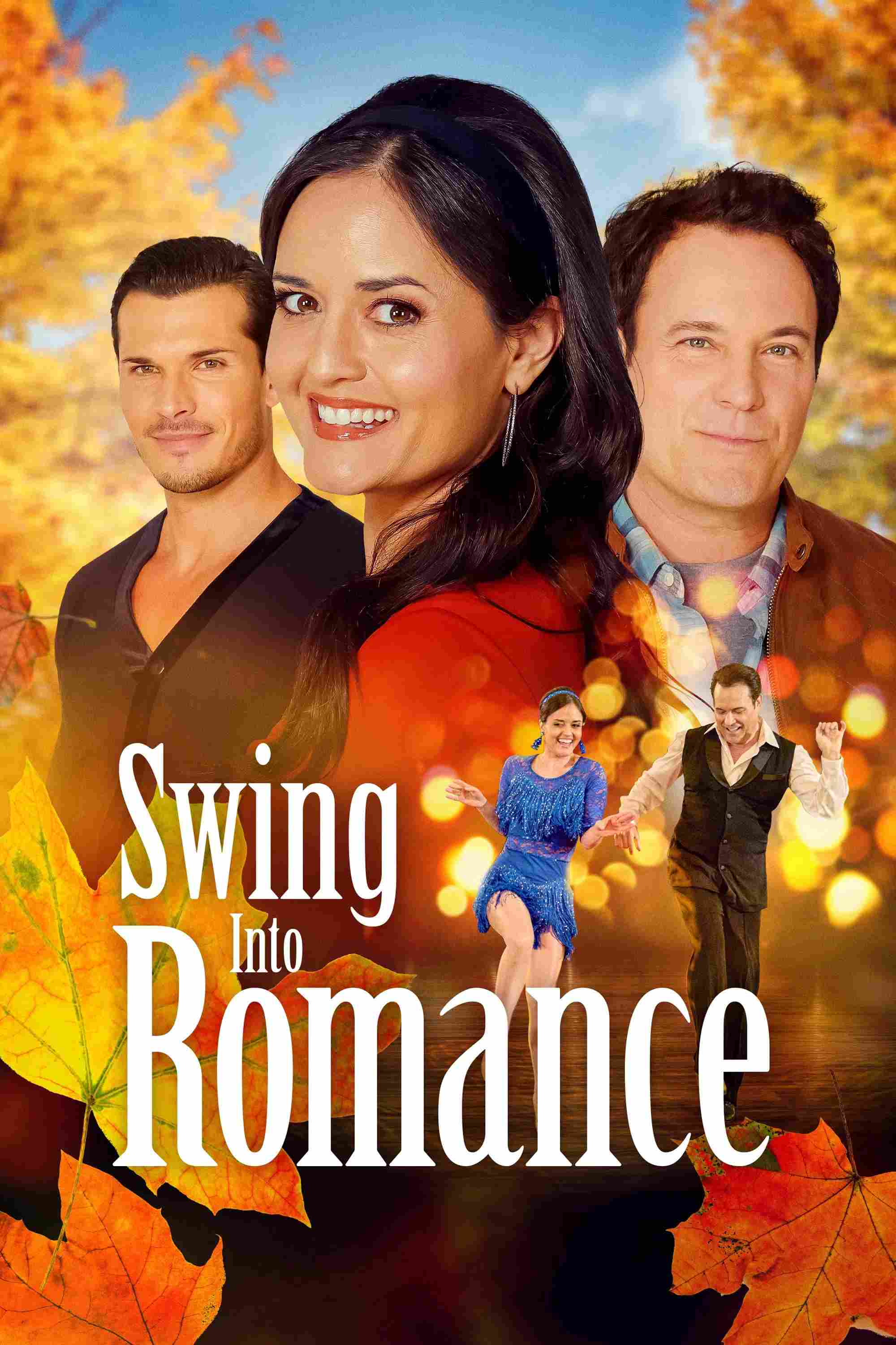 Poster chính thức của phim Phim Tình Cảm, Phim Hài "Điệu Swing Tình Yêu" (Swing Into Romance - 2023), với sự tham gia của diễn viên Danica McKellar và David Haydn-Jones.