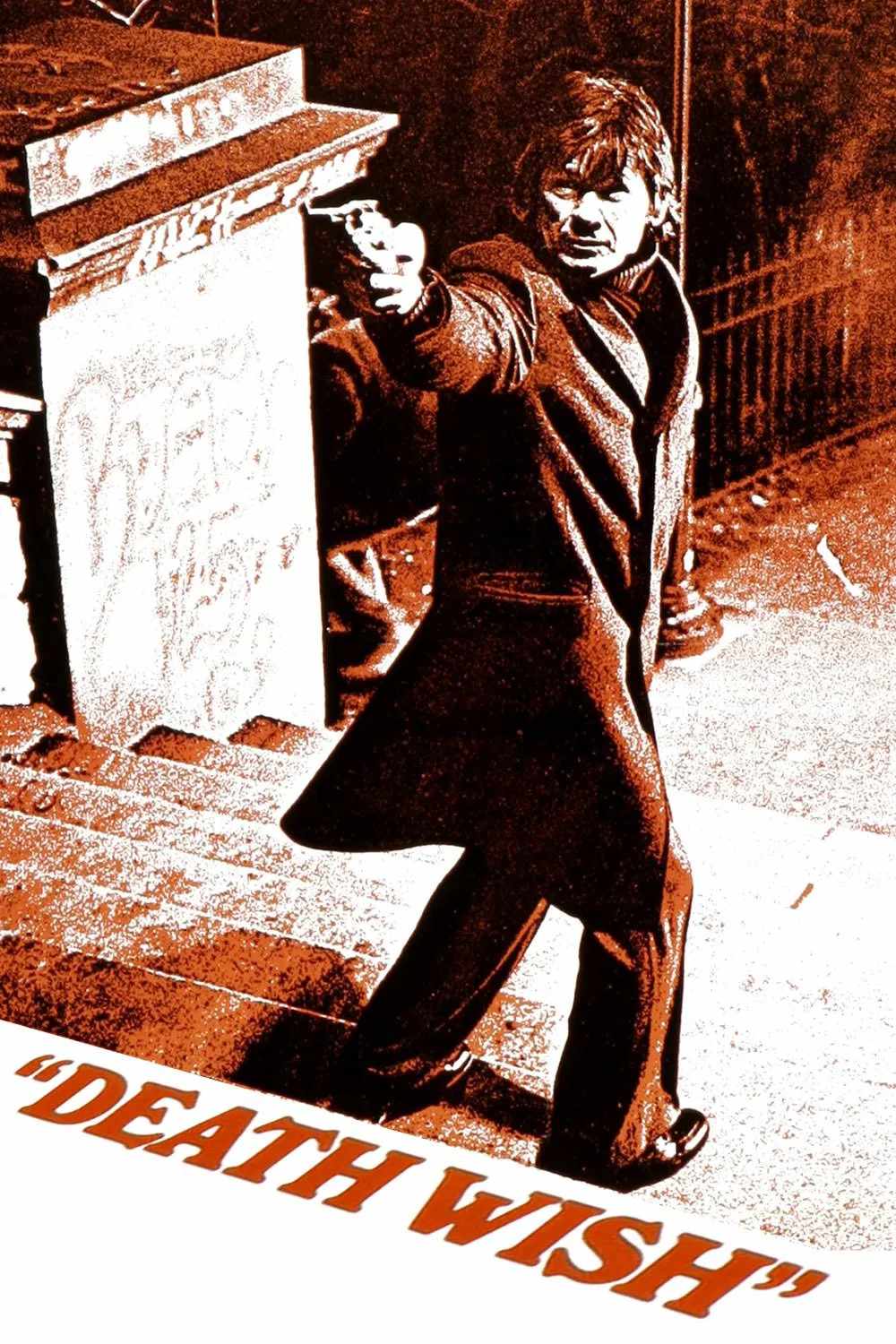 Poster chính thức của phim Phim Hình Sự, Phim Tâm Lý "Điều Ước Chết Chóc" (Death Wish - 1974), với sự tham gia của diễn viên Charles Bronson và Hope Lange.