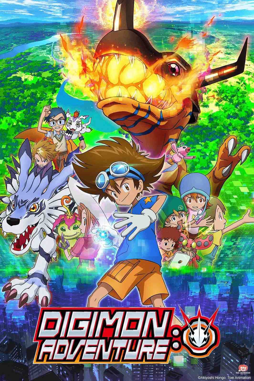 Poster chính thức của phim Phim Hoạt Hình, Phim Viễn Tưởng & Giả Tưởng "Digimon Adventure (2020)" (Digimon Adventure: - 2020), với sự tham gia của diễn viên Yuko Sanpei và Chika Sakamoto.