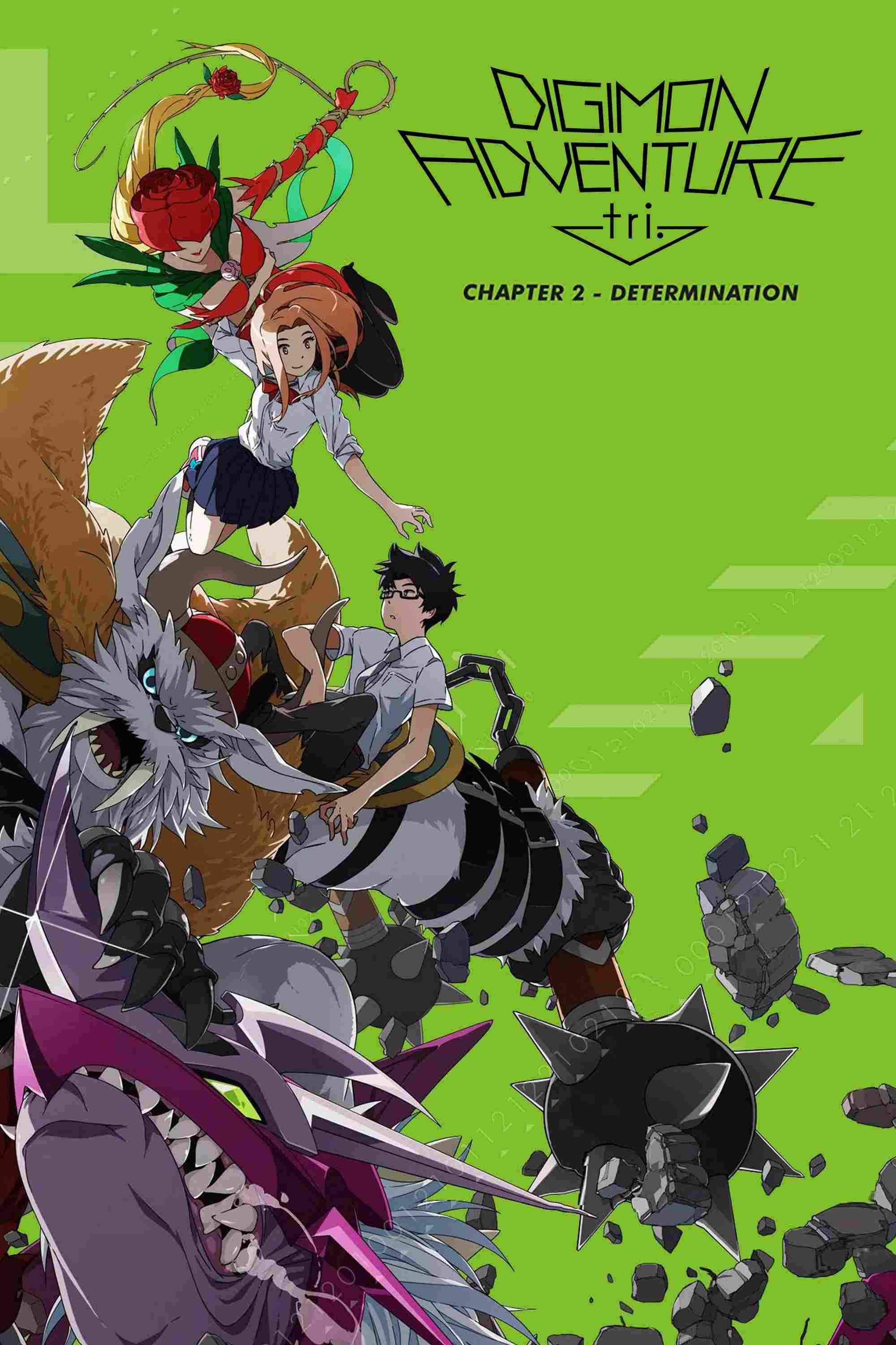 Poster chính thức của phim Phim Phiêu Lưu, Phim Hành Động "Digimon Adventure tri. Part 2: Determination" (Digimon Adventure tri. Part 2: Determination - 2016), với sự tham gia của diễn viên Harae Natsuki và Yoshimasa Hosoya.