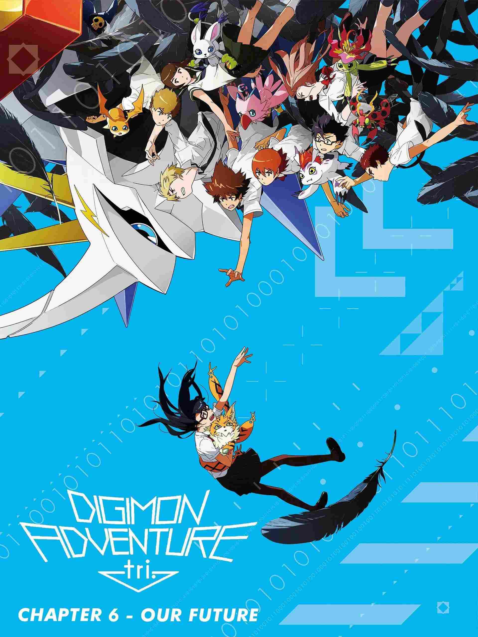 Poster chính thức của phim Phim Hoạt Hình, Phim Phiêu Lưu "Digimon Adventure tri. Part 6: Future" (Digimon Adventure tri. Part 6: Future - 2018), với sự tham gia của diễn viên Harae Natsuki và Yoshimasa Hosoya.