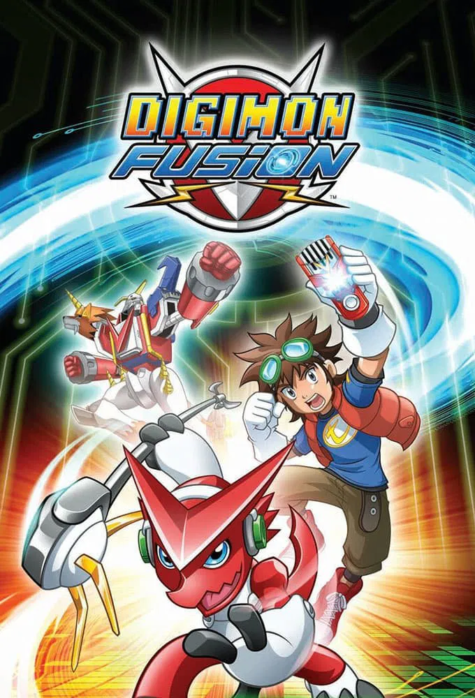 Poster chính thức của phim Phim Hoạt Hình, Phim Hành Động & Phiêu Lưu "Digimon Xros Wars" (Digimon Fusion - 2010), với sự tham gia của diễn viên Marina Inoue và Kumiko Watanabe.