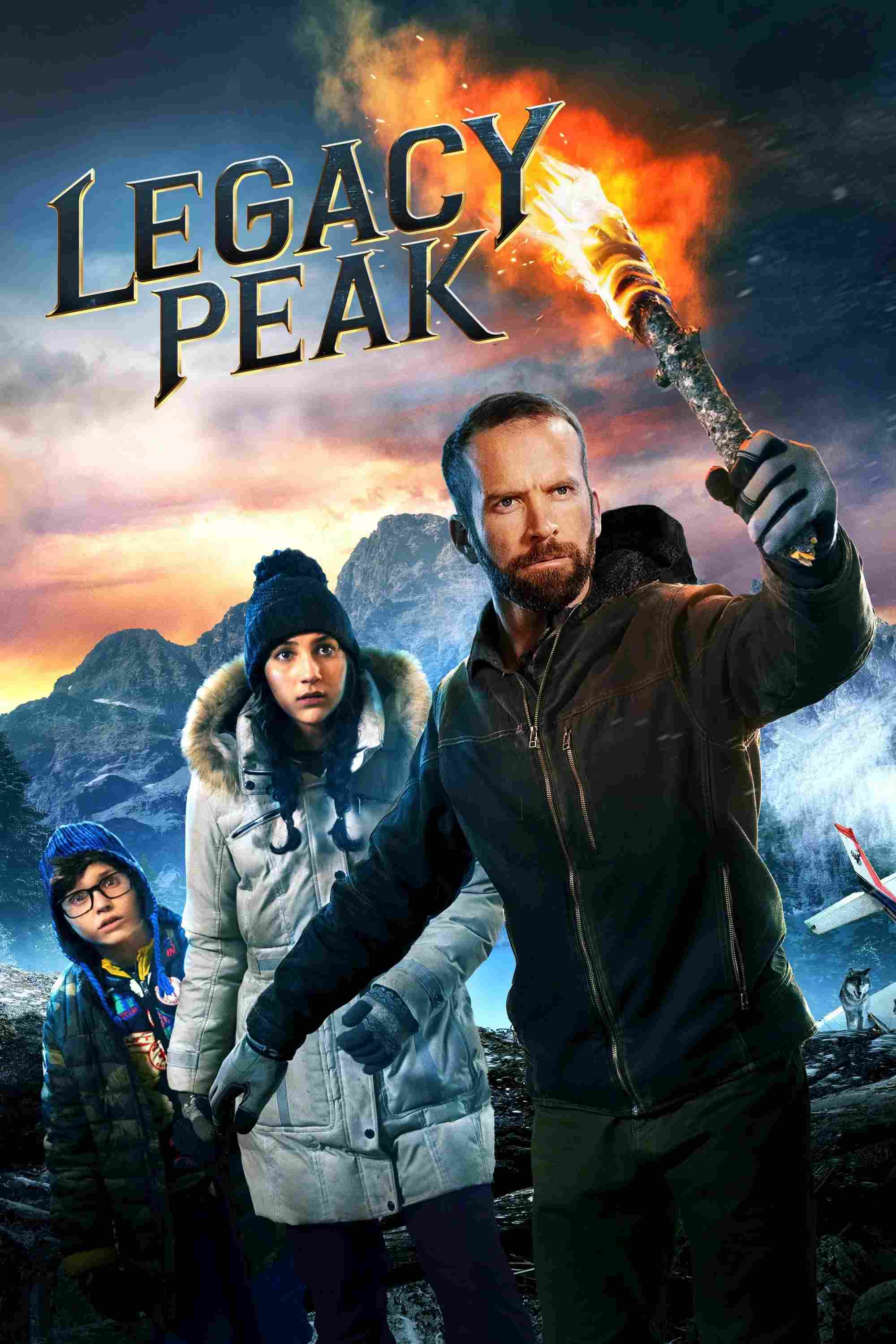 Poster chính thức của phim Phim Phiêu Lưu, Phim Gia Đình "Đỉnh Legacy" (Legacy Peak - 2022), với sự tham gia của diễn viên Lucas Black và Ina Barrón.