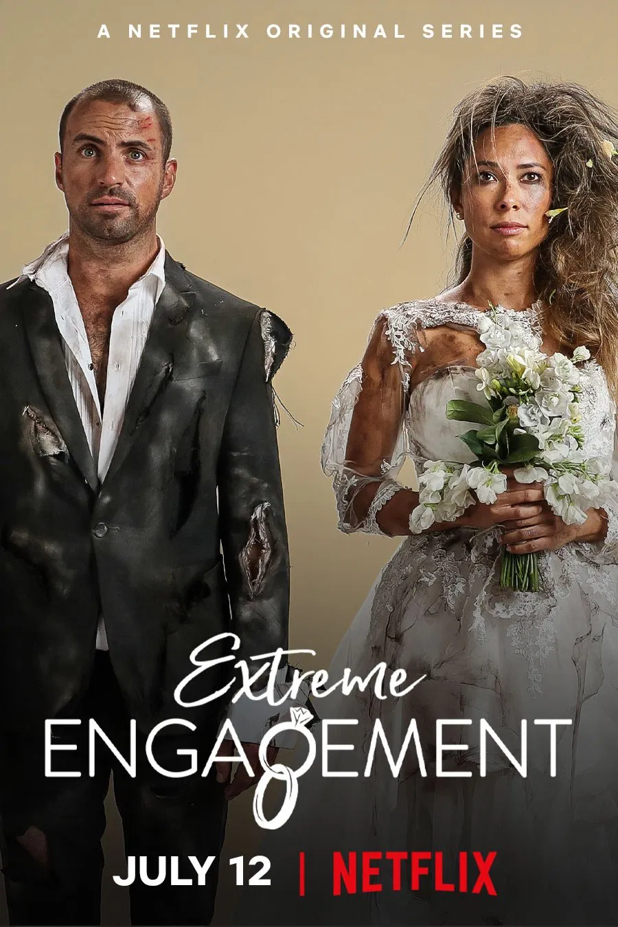 Poster chính thức của phim Phim Tài Liệu, Truyền Hình Thực Tế "Đính ước cực đoan" (Extreme Engagement - 2019), với sự tham gia của diễn viên PJ Madam và Tim Noonan.