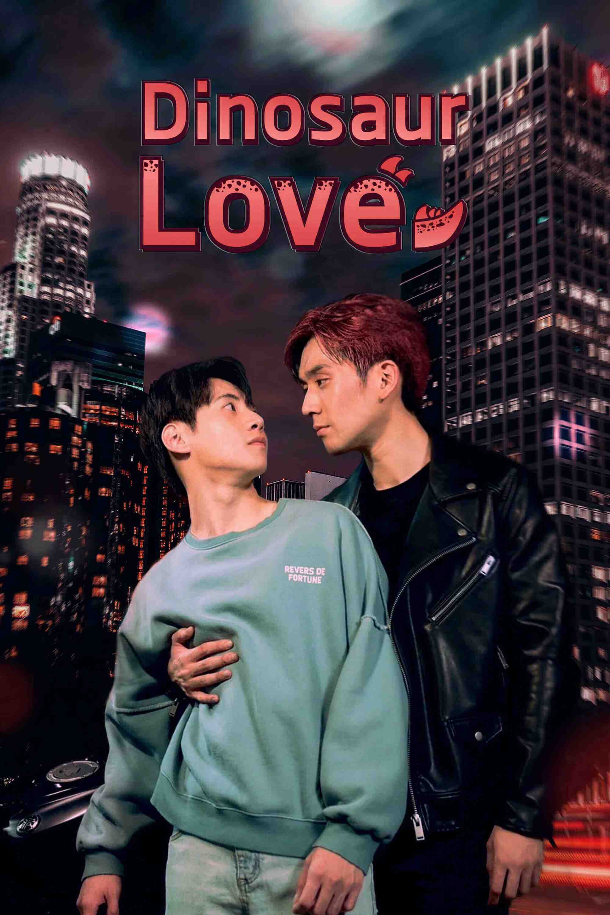 Poster chính thức của phim Phim Tâm Lý "Dinosaur Love: Tình Yêu Khủng Long" (Dinosaur Love - 2023), với sự tham gia của diễn viên Pongpat Unhapipatpong và Montree Pattarachitphinyo.