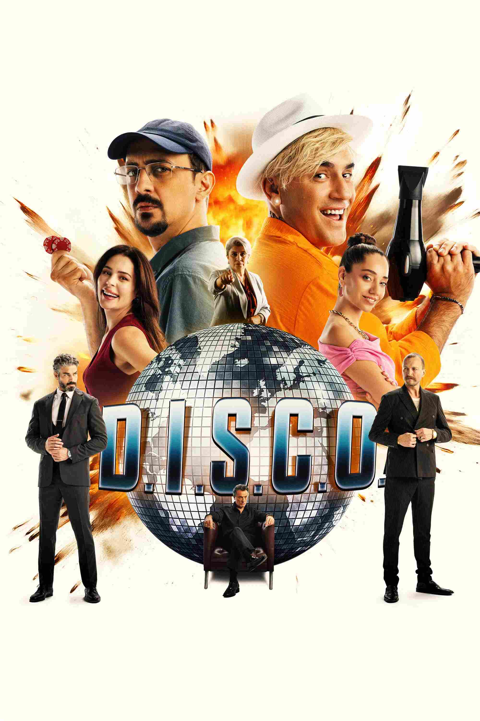 Poster chính thức của phim Phim Hành Động, Phim Hài "D.I.S.C.O." (D.I.S.C.O. - 2026), với sự tham gia của diễn viên Giray Altınok và Kerem Özdoğan.