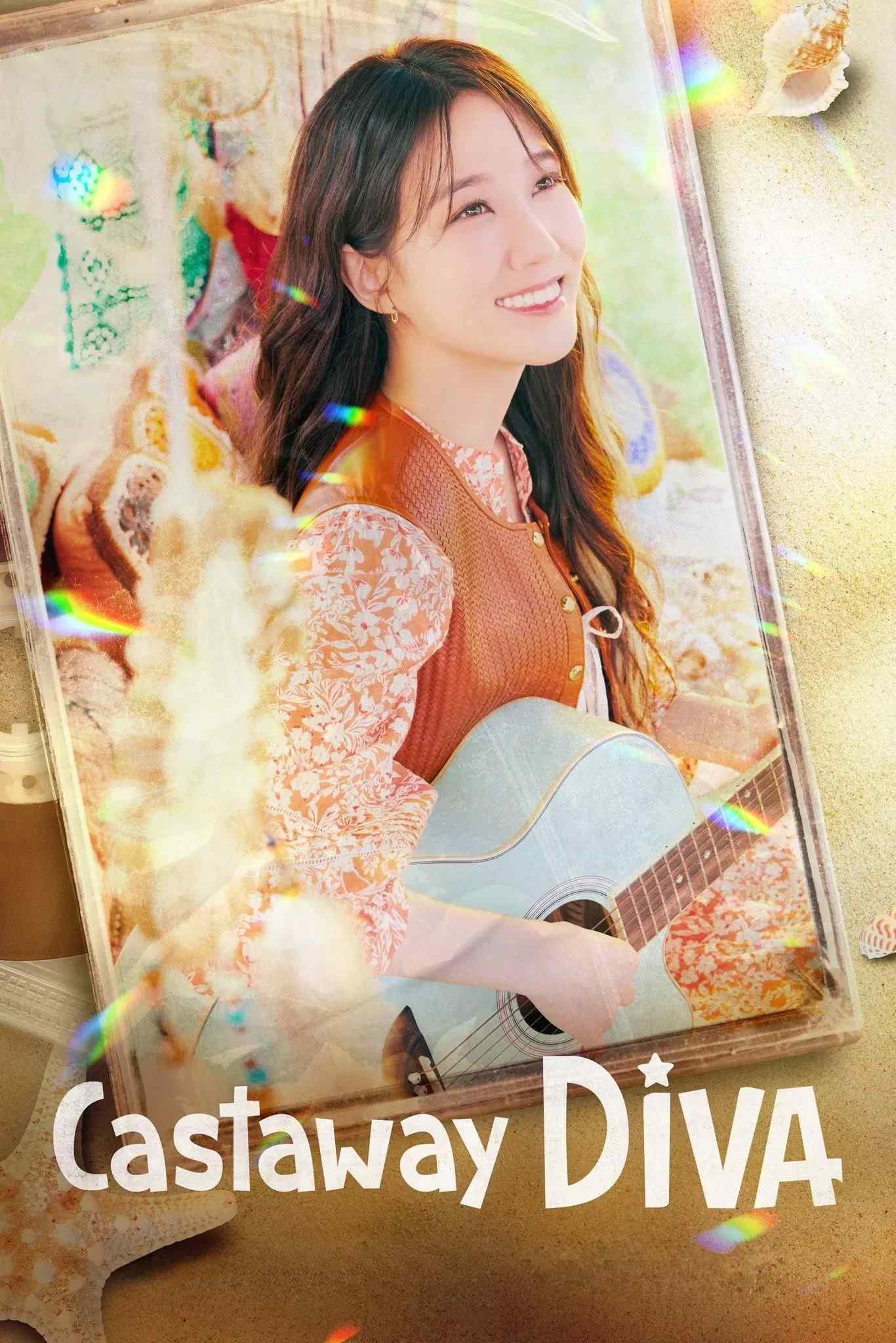 Poster chính thức của phim Phim Hài, Phim Tâm Lý "Diva Của Đảo Hoang" (Castaway Diva - 2023), với sự tham gia của diễn viên Park Eun-bin và Chae Jong-hyeop.