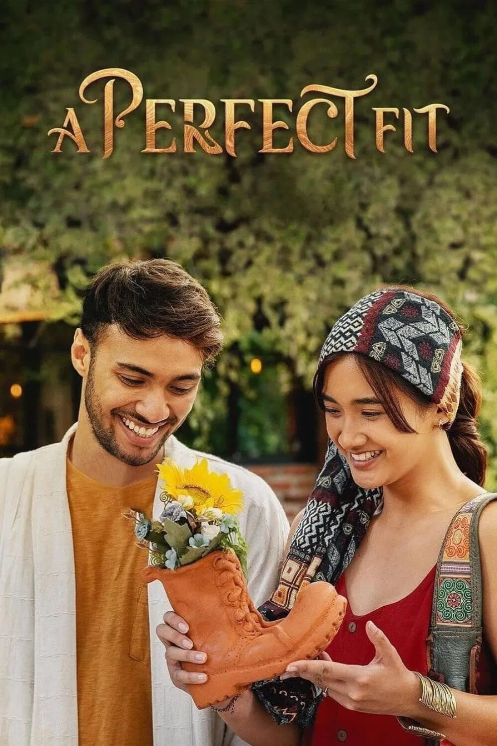 Poster chính thức của phim Phim Tình Cảm, Phim Hài "Đo Ni Đóng Giày" (A Perfect Fit - 2021), với sự tham gia của diễn viên Nadya Arina và Refal Hady.