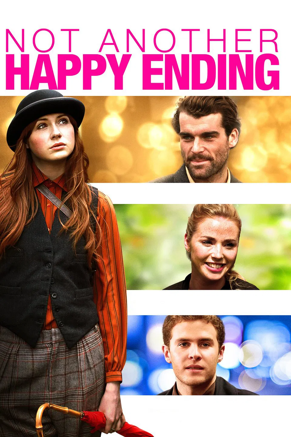 Poster chính thức của phim Phim Tình Cảm, Phim Hài "Đoạn Kết Bất Ngờ" (Not Another Happy Ending - 2013), với sự tham gia của diễn viên Karen Gillan và Stanley Weber.