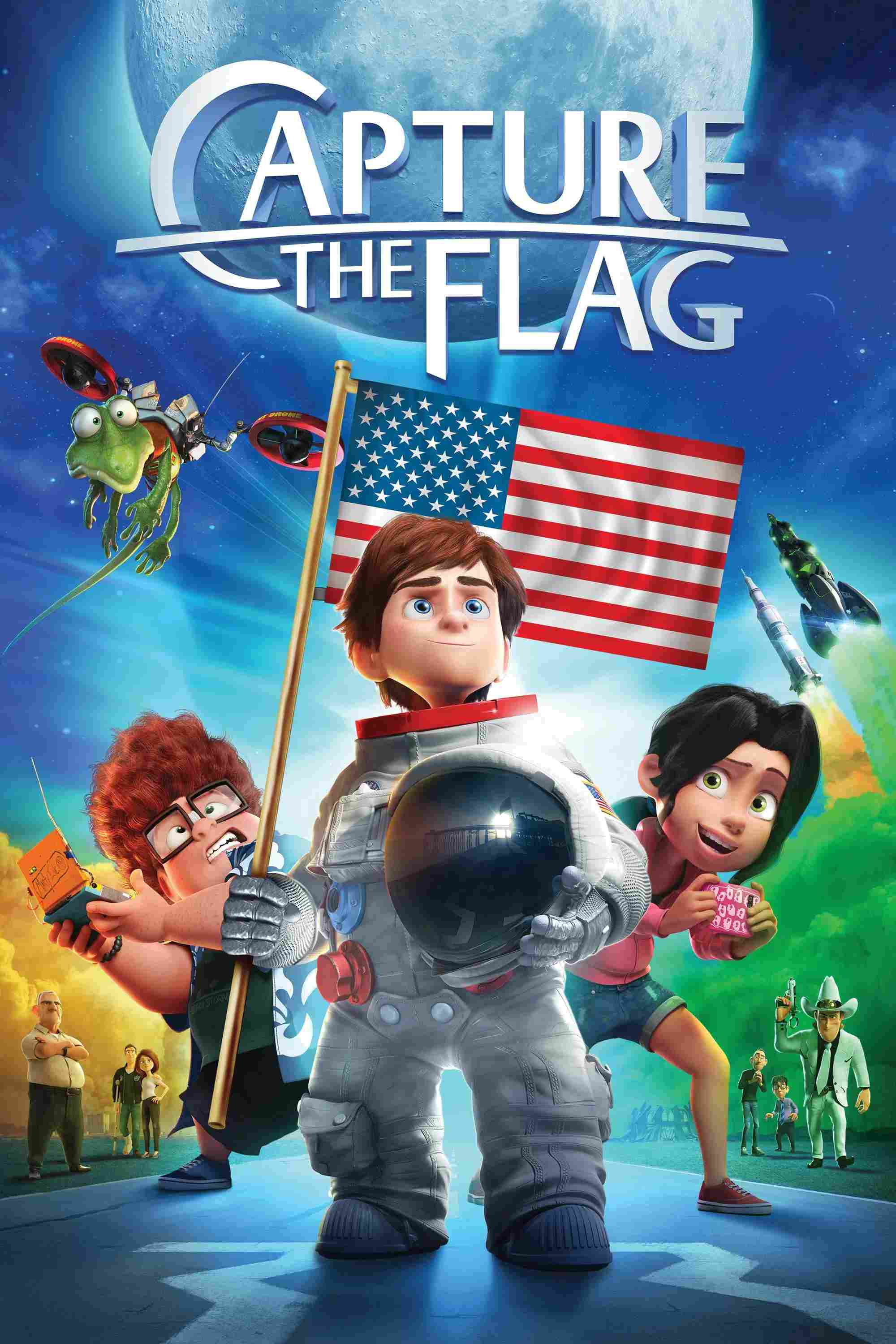 Poster chính thức của phim Phim Hài, Phim Hoạt Hình "Đoạt Cờ" (Capture the Flag - 2015), với sự tham gia của diễn viên Carme Calvell và Michelle Jenner.