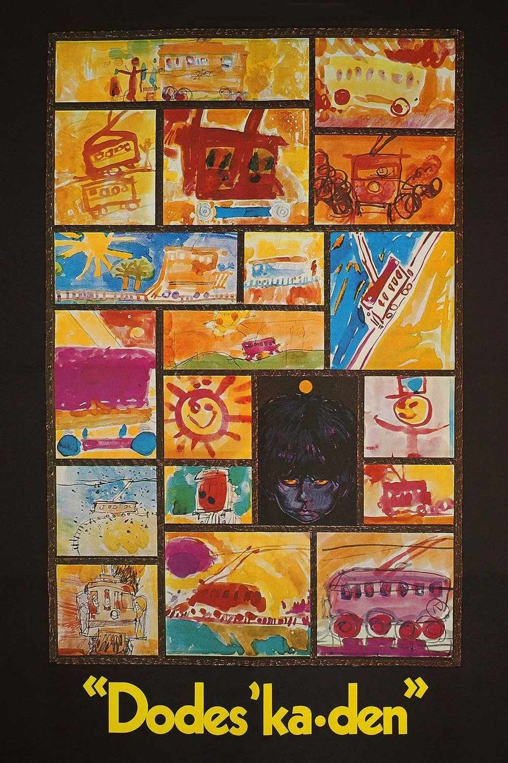 Poster chính thức của phim Phim Tâm Lý "Dodes'ka-den" (Dodes'ka-den - 1970), với sự tham gia của diễn viên Yoshitaka Zushi và Kin Sugai.
