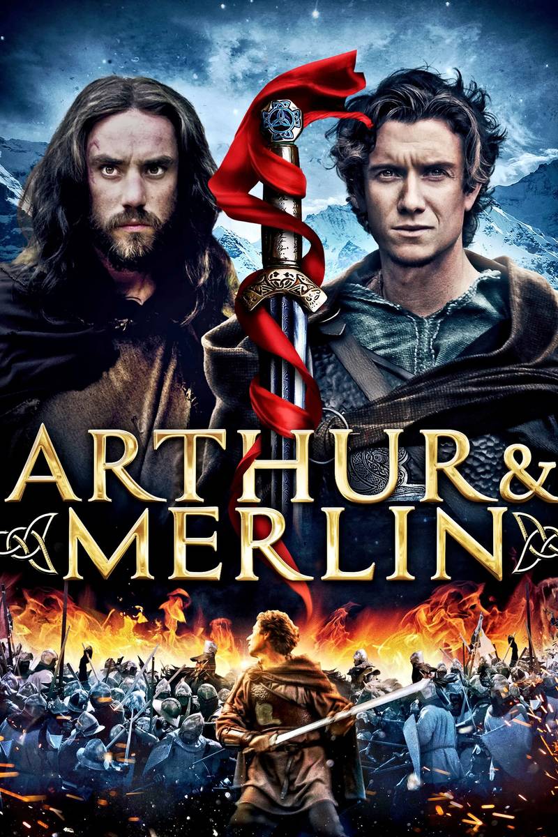 Poster chính thức của phim Phim Giả Tượng "Đôi Bạn Tác Chiến" (Arthur & Merlin - 2015), với sự tham gia của diễn viên Kirk Barker và Adrian Bouchet.