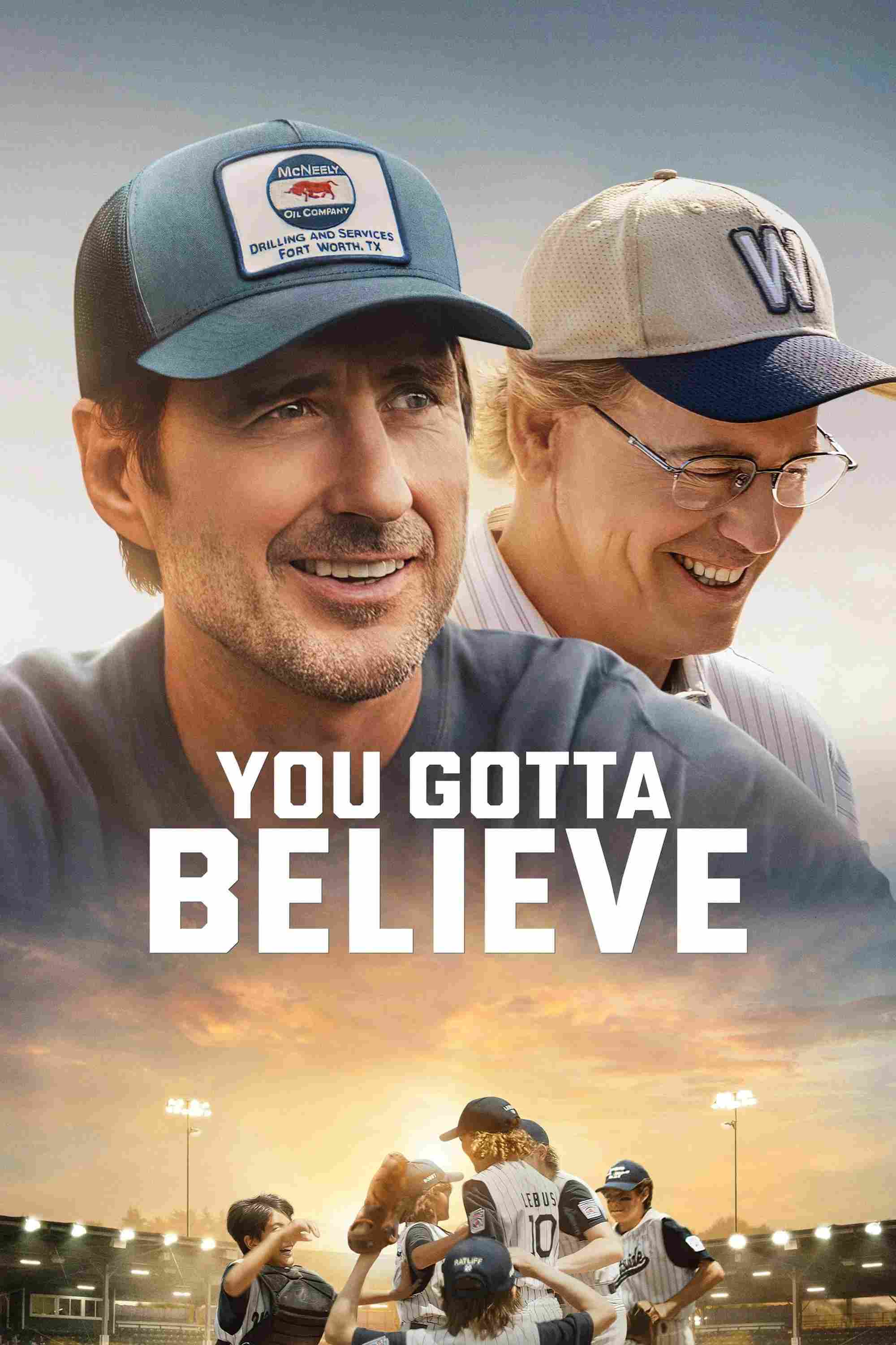 Poster chính thức của phim Phim Gia Đình, Phim Tâm Lý "Đội Bóng Bất Hảo" (You Gotta Believe - 2024), với sự tham gia của diễn viên Luke Wilson và Greg Kinnear.