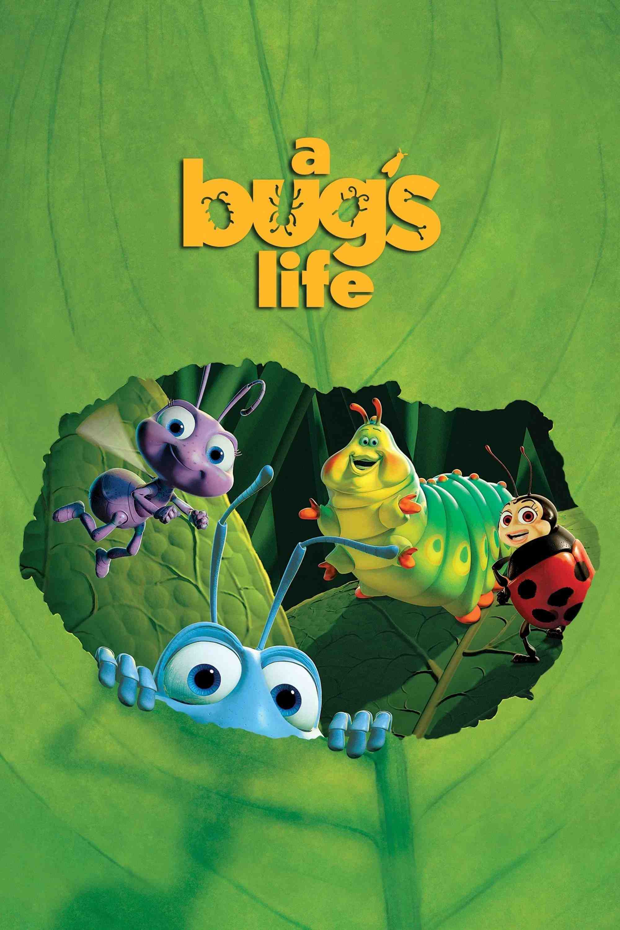 Poster chính thức của phim Phim Gia Đình, Phim Hoạt Hình "Đời Con Bọ" (A Bug's Life - 1998), với sự tham gia của diễn viên Dave Foley và Kevin Spacey.