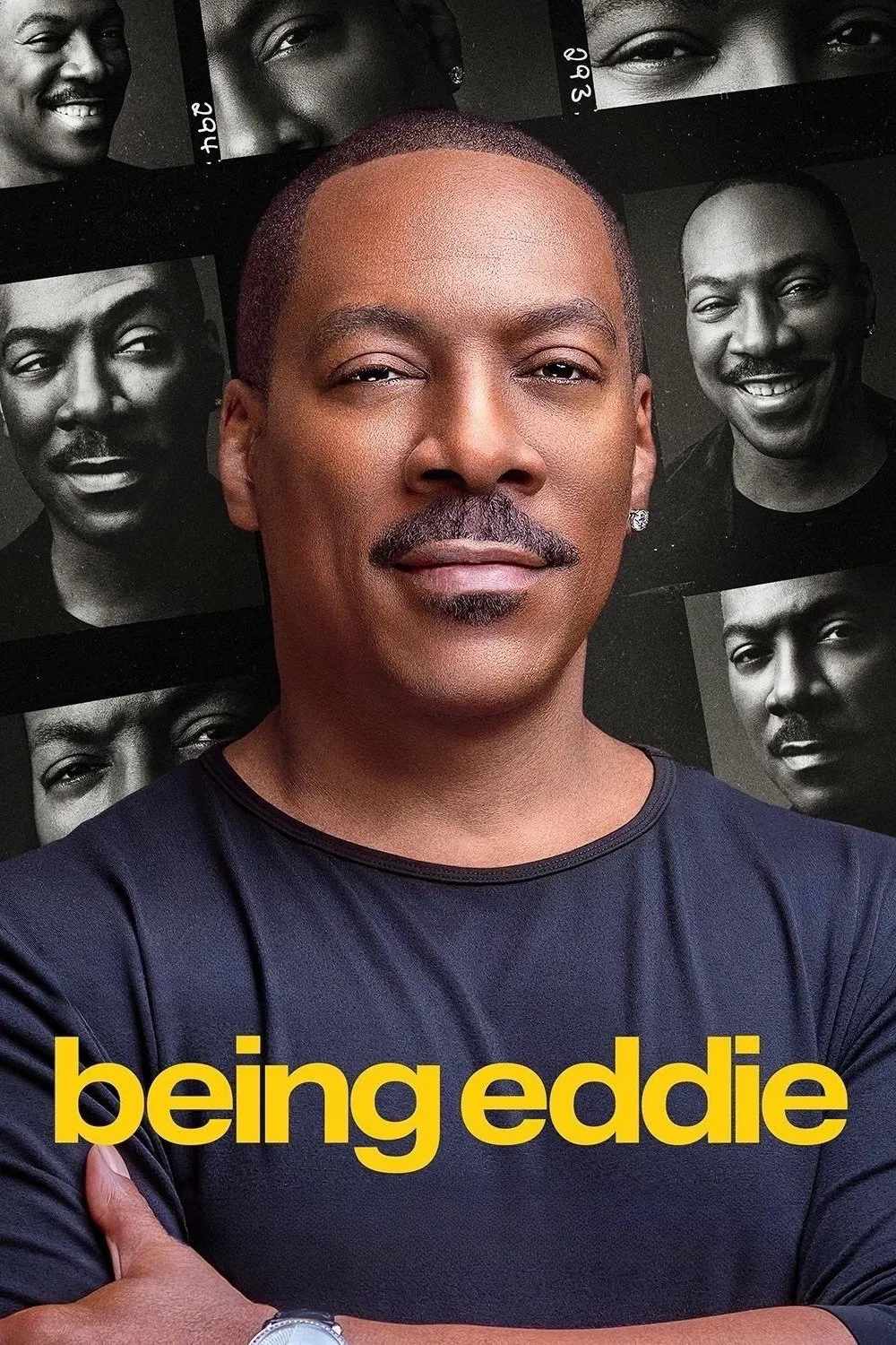 Poster chính thức của phim Phim Tài Liệu "Đời Của Eddie" (Being Eddie - 2025), với sự tham gia của diễn viên Eddie Murphy và Kevin Hart.