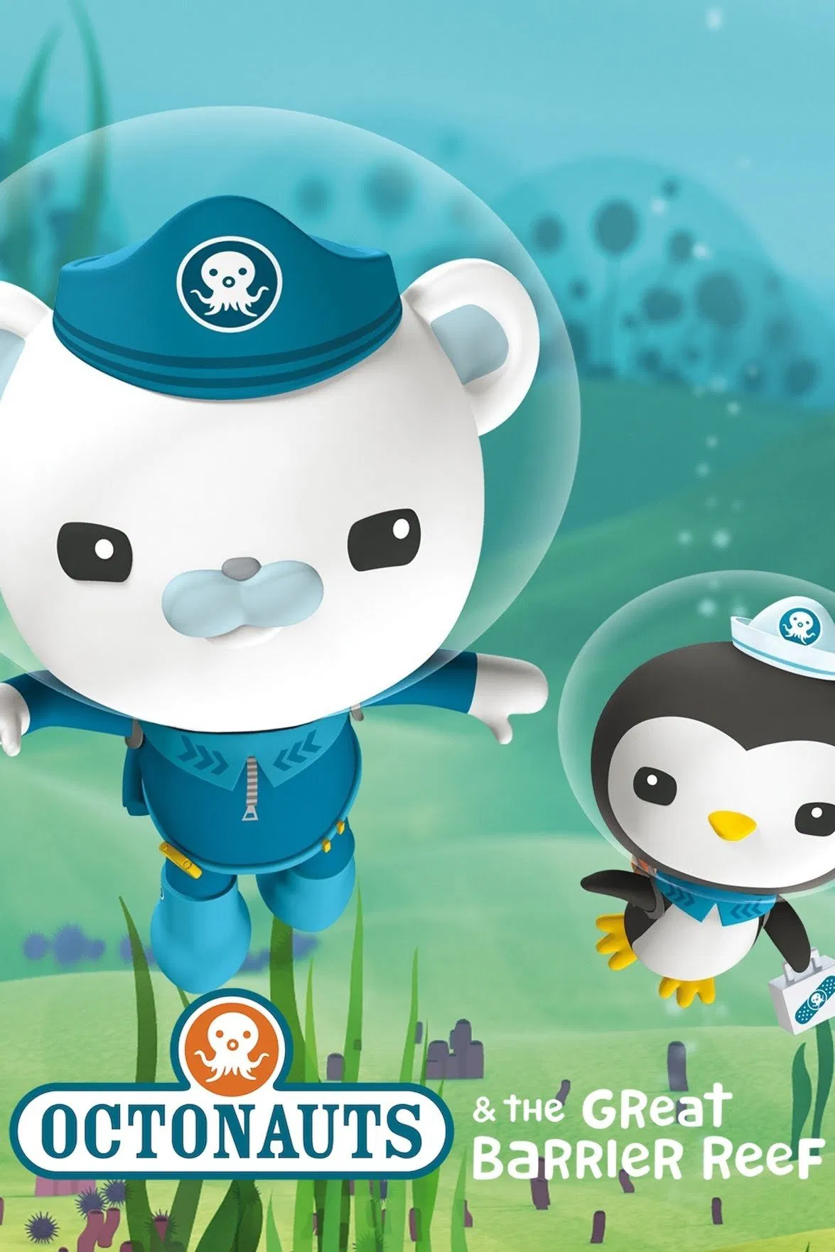 Poster chính thức của phim Phim Gia Đình, Phim Ca Nhạc "Đội cứu hộ biển khơi: Rạn san hô Great Barrier" (Octonauts and the Great Barrier Reef - 2020), với sự tham gia của diễn viên Simon Greenall và Paul Panting.