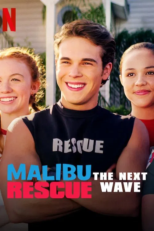 Poster chính thức của phim Phim Hài "Đội Cứu Hộ Malibu 2: Đợt Sóng Mới" (Malibu Rescue: The Next Wave - 2020), với sự tham gia của diễn viên Ricardo Hurtado và Breanna Yde.