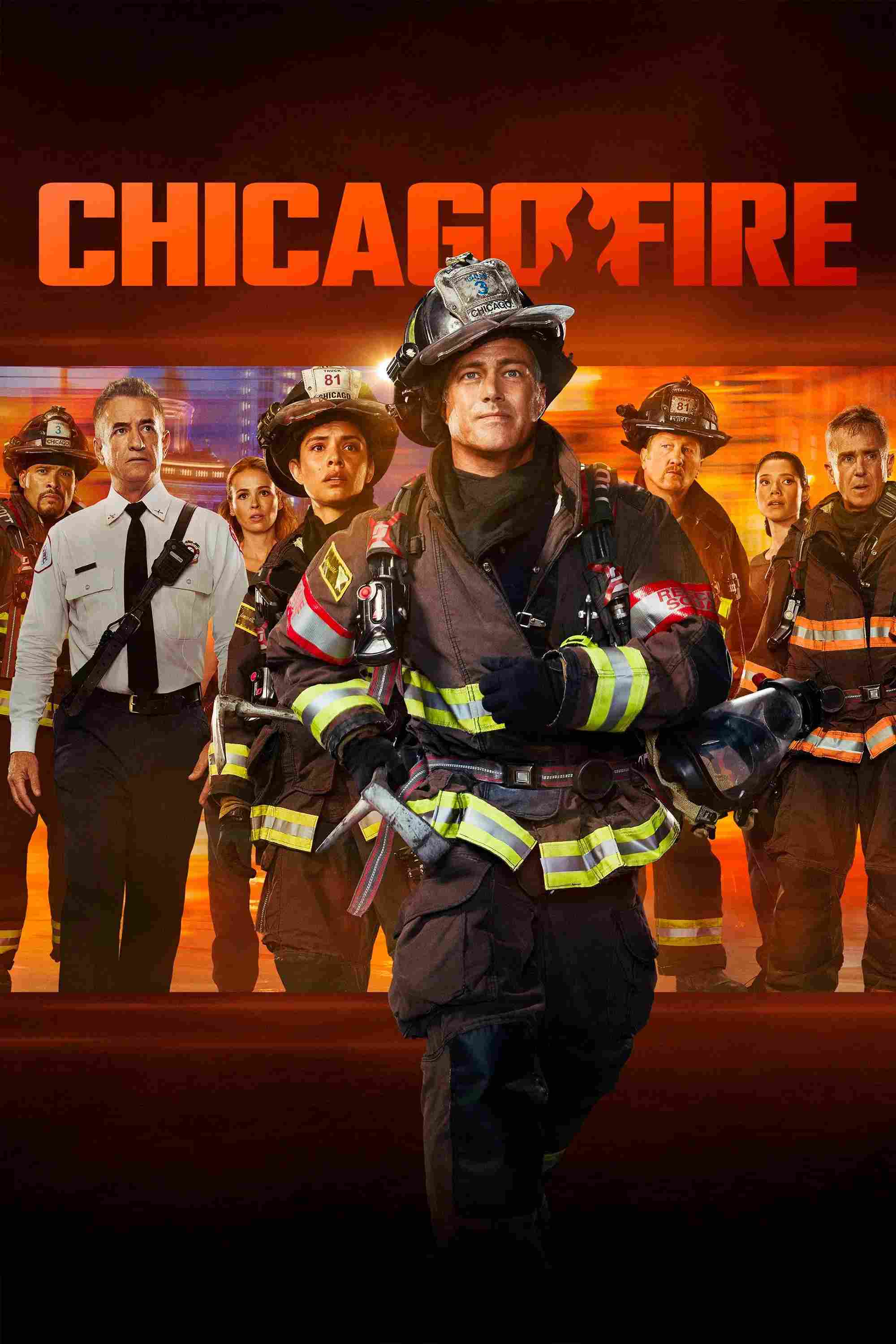 Poster chính thức của phim Phim Tâm Lý "Đội Cứu Hoả Chicago (Phần 13)" (Chicago Fire - 2012), với sự tham gia của diễn viên Taylor Kinney và David Eigenberg.