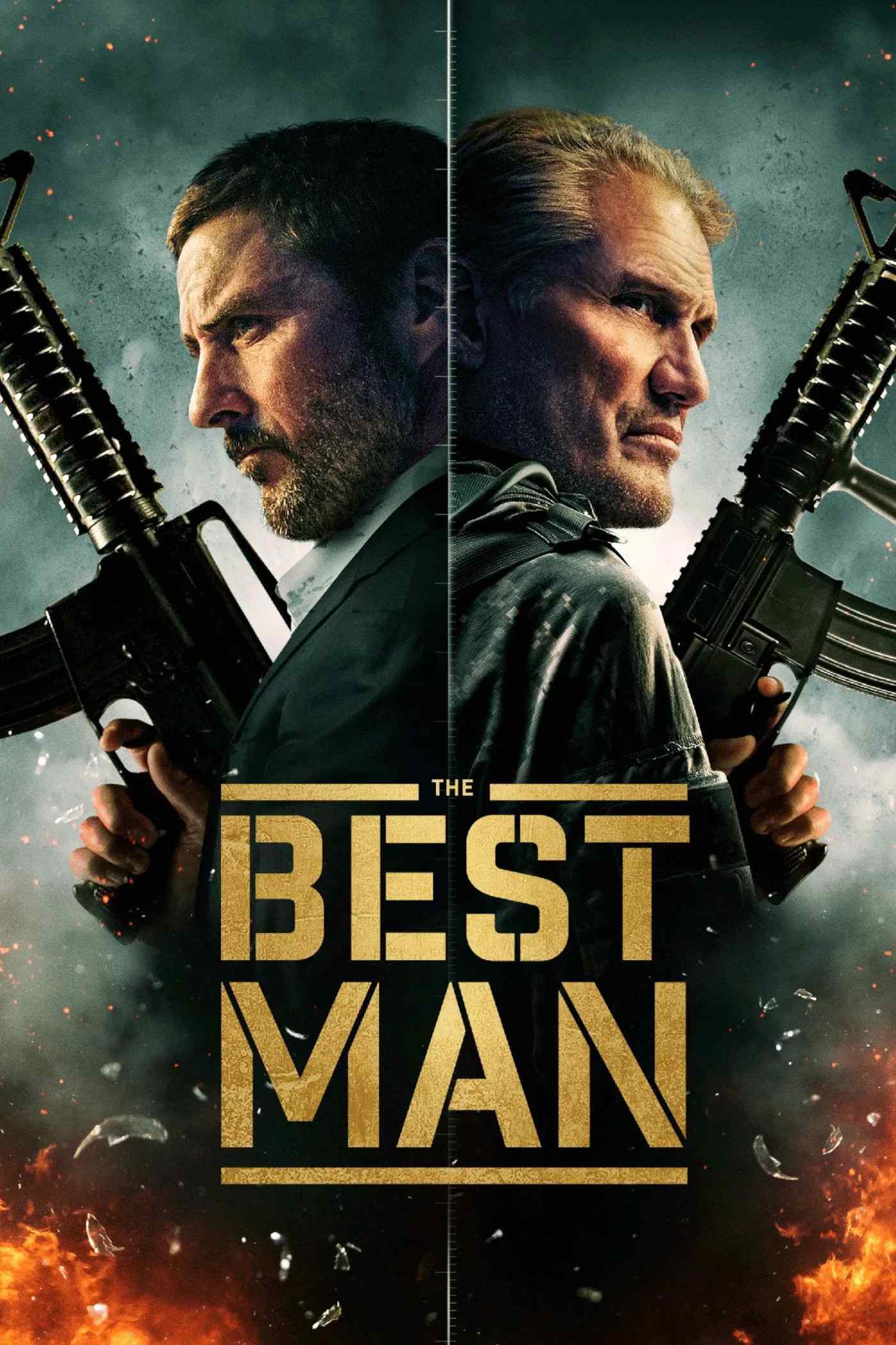 Poster chính thức của phim Phim Hành Động, Phim Giật Gân "Đội Đặc Nhiệm Phù Rể" (The Best Man - 2023), với sự tham gia của diễn viên Brendan Fehr và Dolph Lundgren.