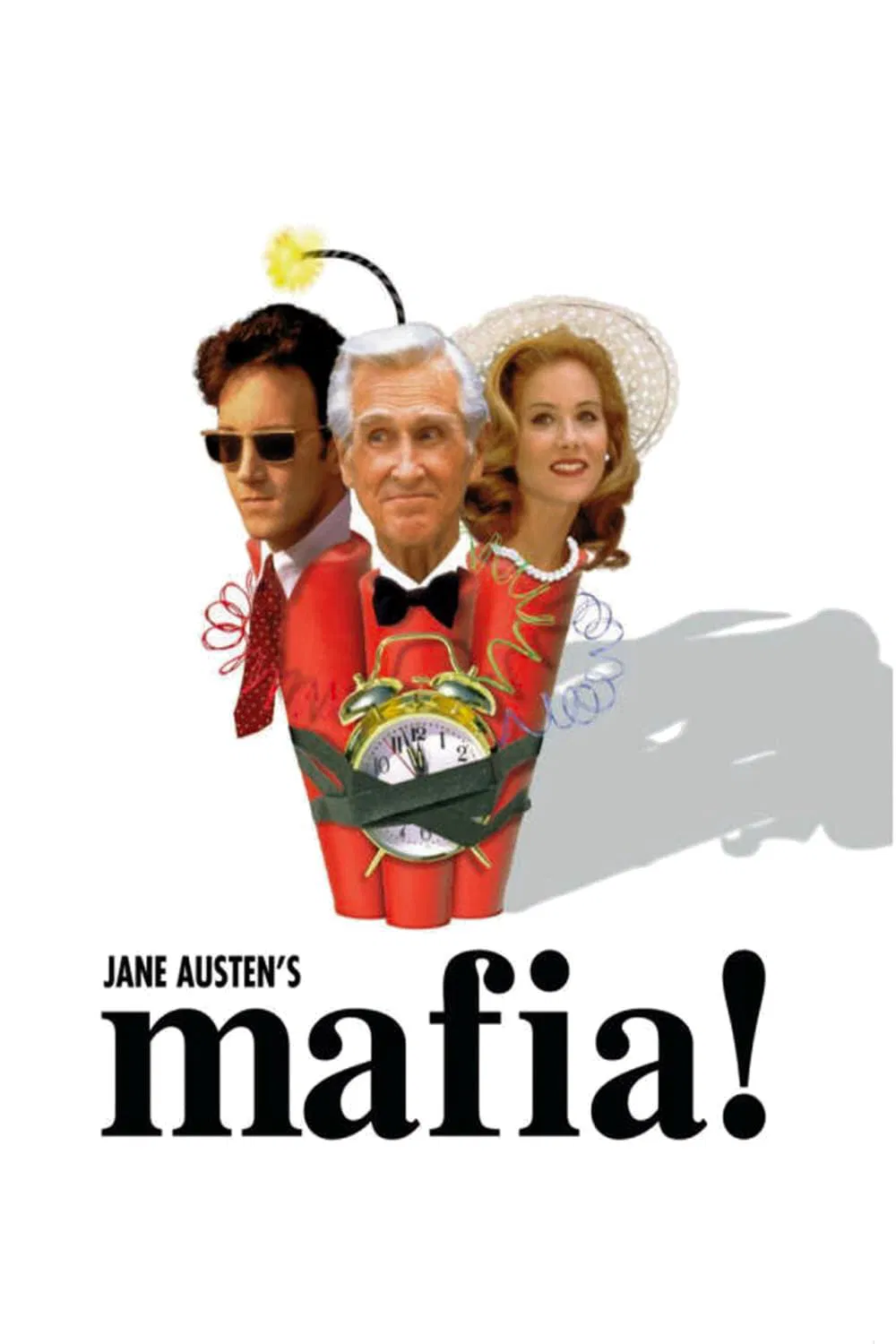 Poster chính thức của phim Phim Hài, Phim Hình Sự "Đối Đầu Mafia" (Jane Austen's Mafia! - 1998), với sự tham gia của diễn viên Jay Mohr và Billy Burke.