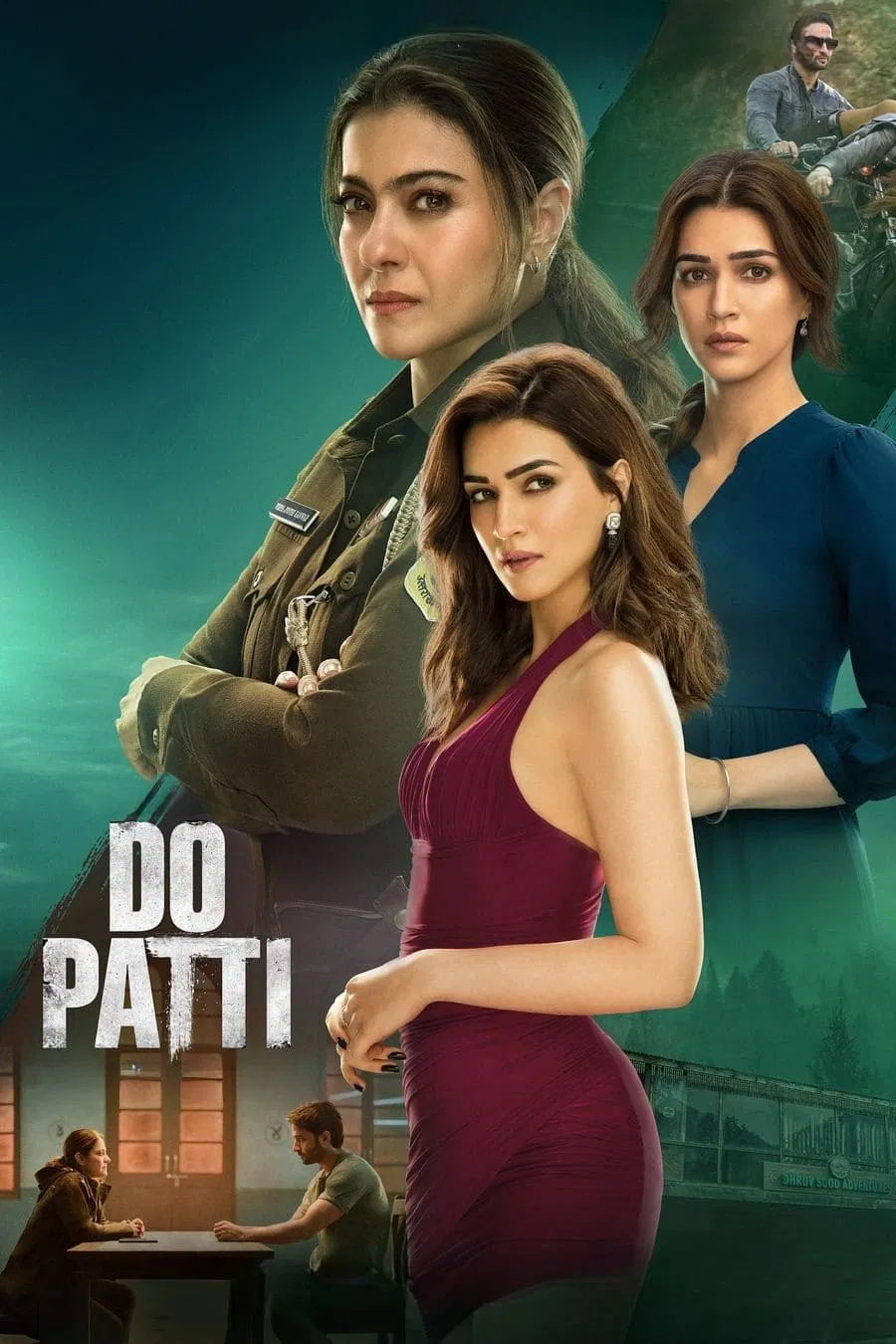 Poster chính thức của phim Phim Giật Gân, Phim Bí Ẩn "Đôi hai" (Do Patti - 2024), với sự tham gia của diễn viên Kriti Sanon và Kajol.
