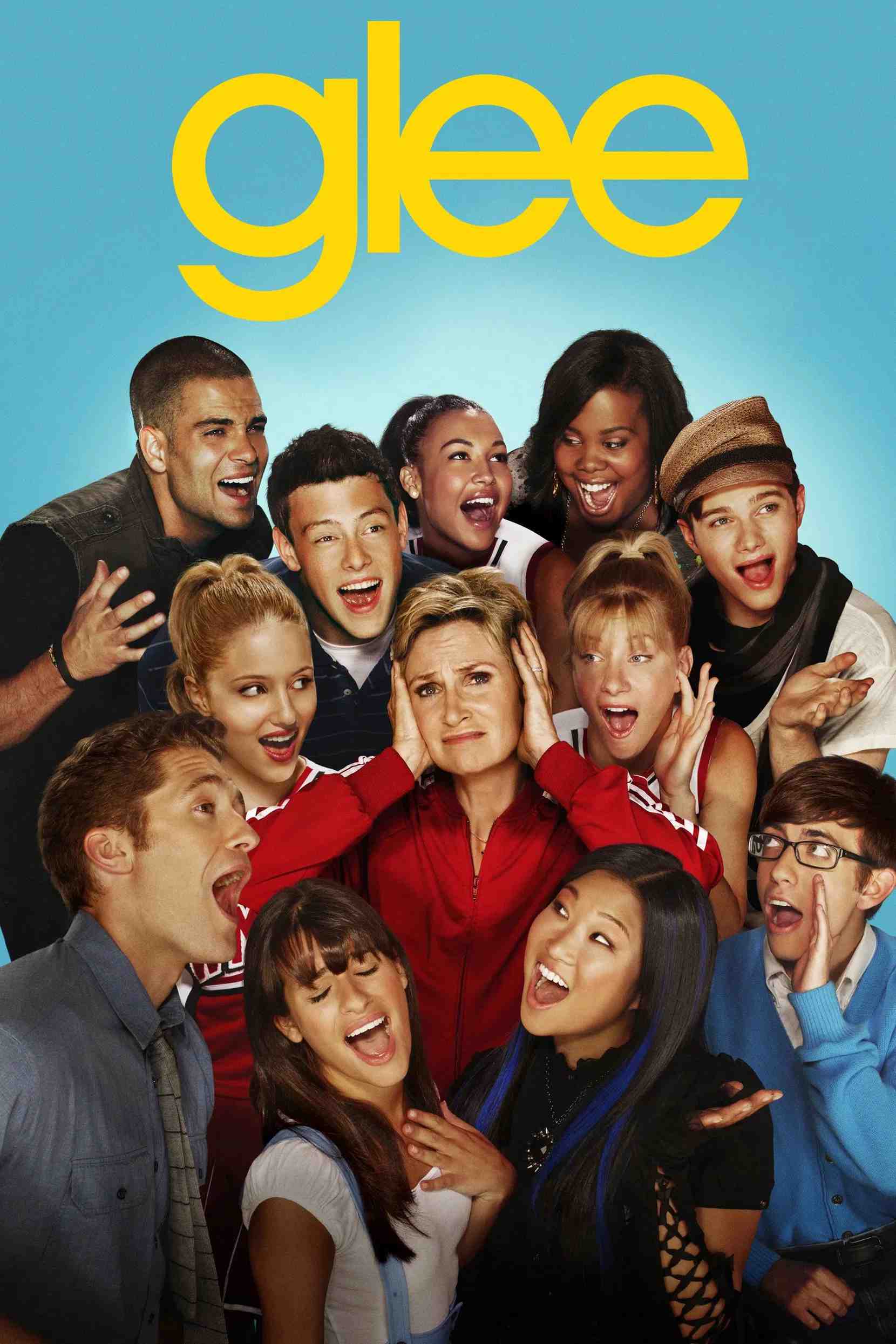 Poster chính thức của phim Phim Hài, Phim Tâm Lý "Đội Hát Trung Học 3" (Glee - 2009), với sự tham gia của diễn viên Lea Michele và Chris Colfer.