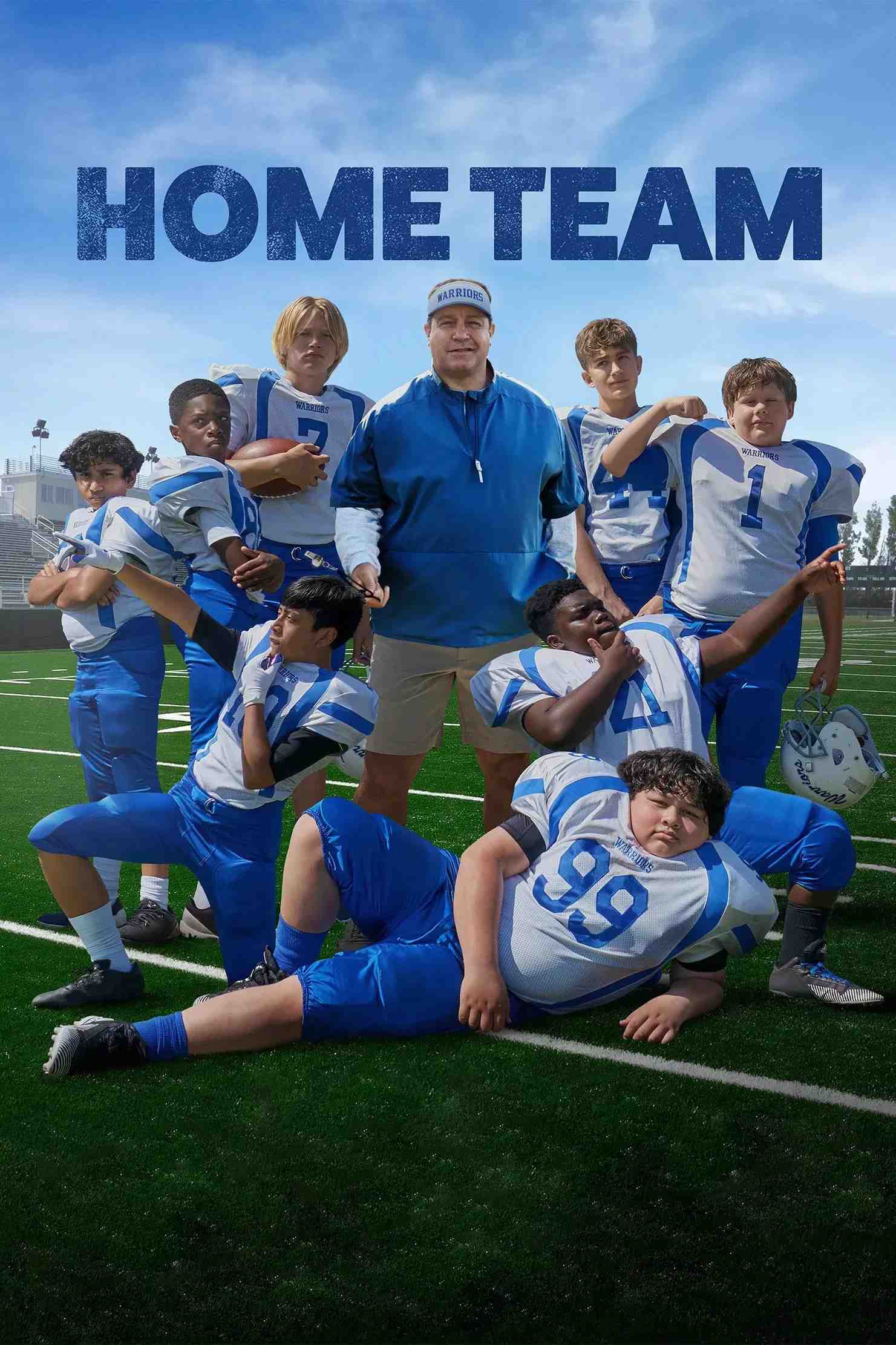 Poster chính thức của phim Phim Gia Đình, Phim Hài "Đội Nhà" (Home Team - 2022), với sự tham gia của diễn viên Kevin James và Taylor Lautner.