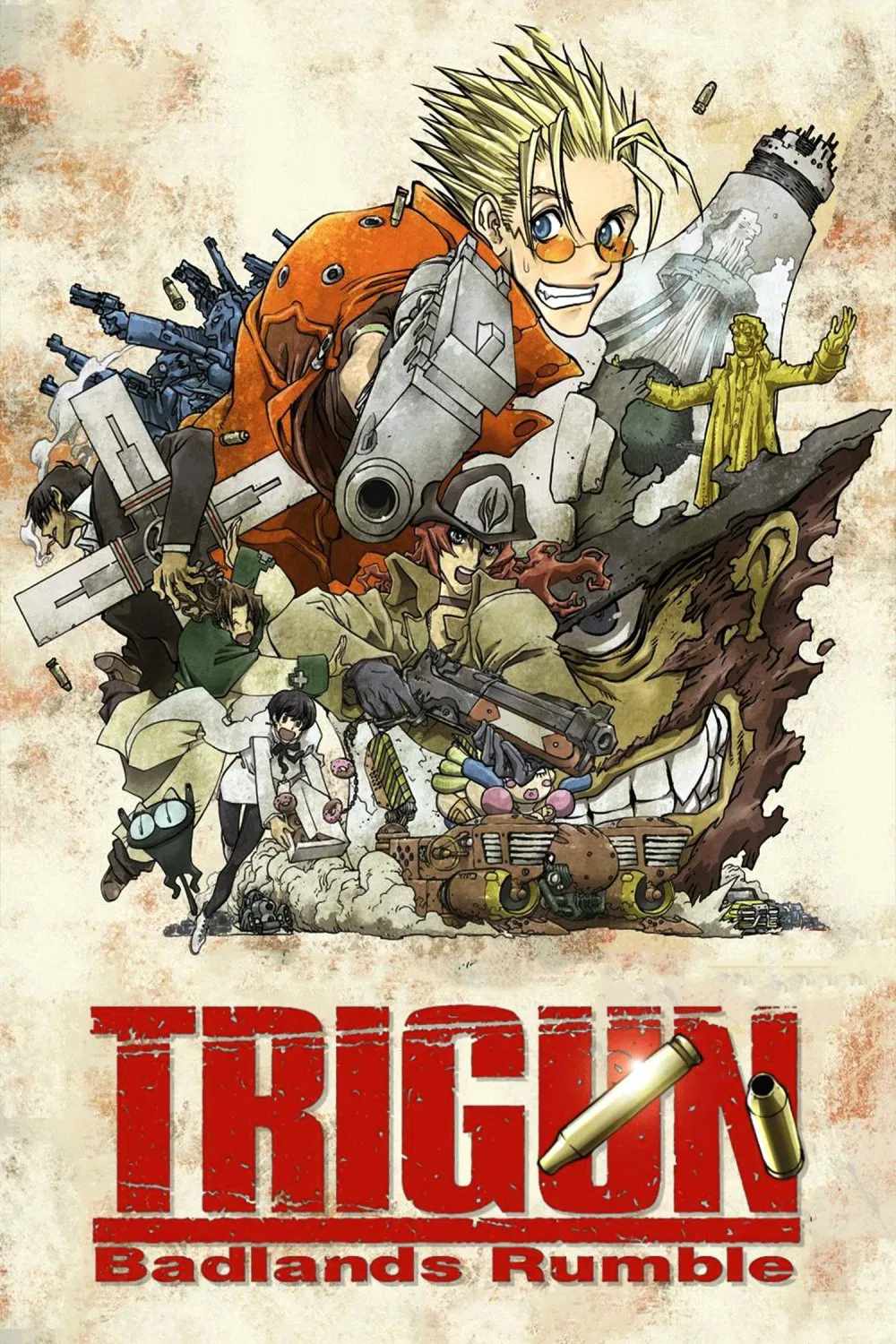 Poster chính thức của phim Phim Hành Động, Phim Hoạt Hình "Đội Săn Tội Phạm" (Trigun: Badlands Rumble - 2010), với sự tham gia của diễn viên Masaya Onosaka và Satsuki Yukino.