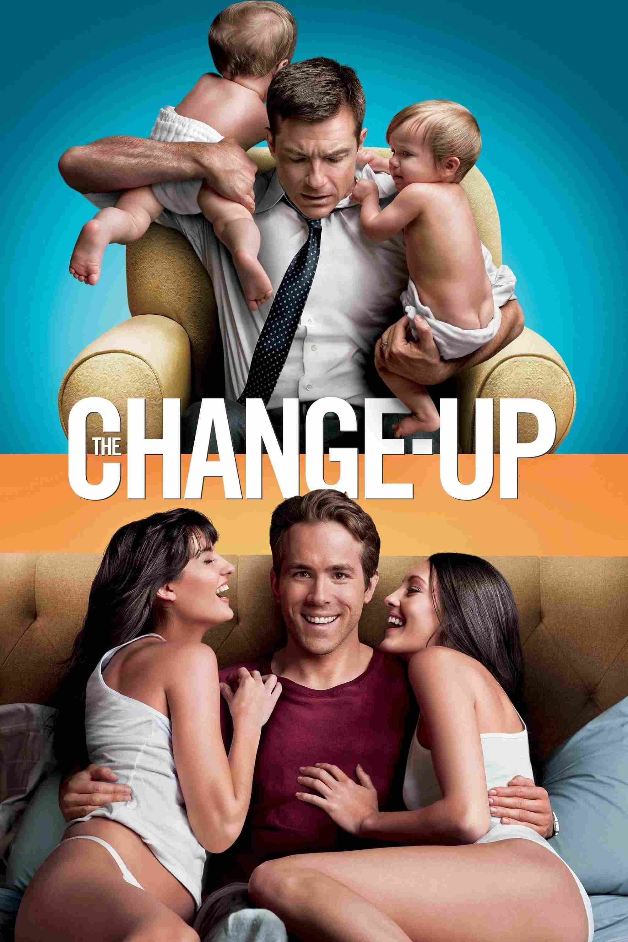 Poster chính thức của phim Phim Hài "Đổi Vai" (The Change-Up - 2011), với sự tham gia của diễn viên Jason Bateman và Ryan Reynolds.