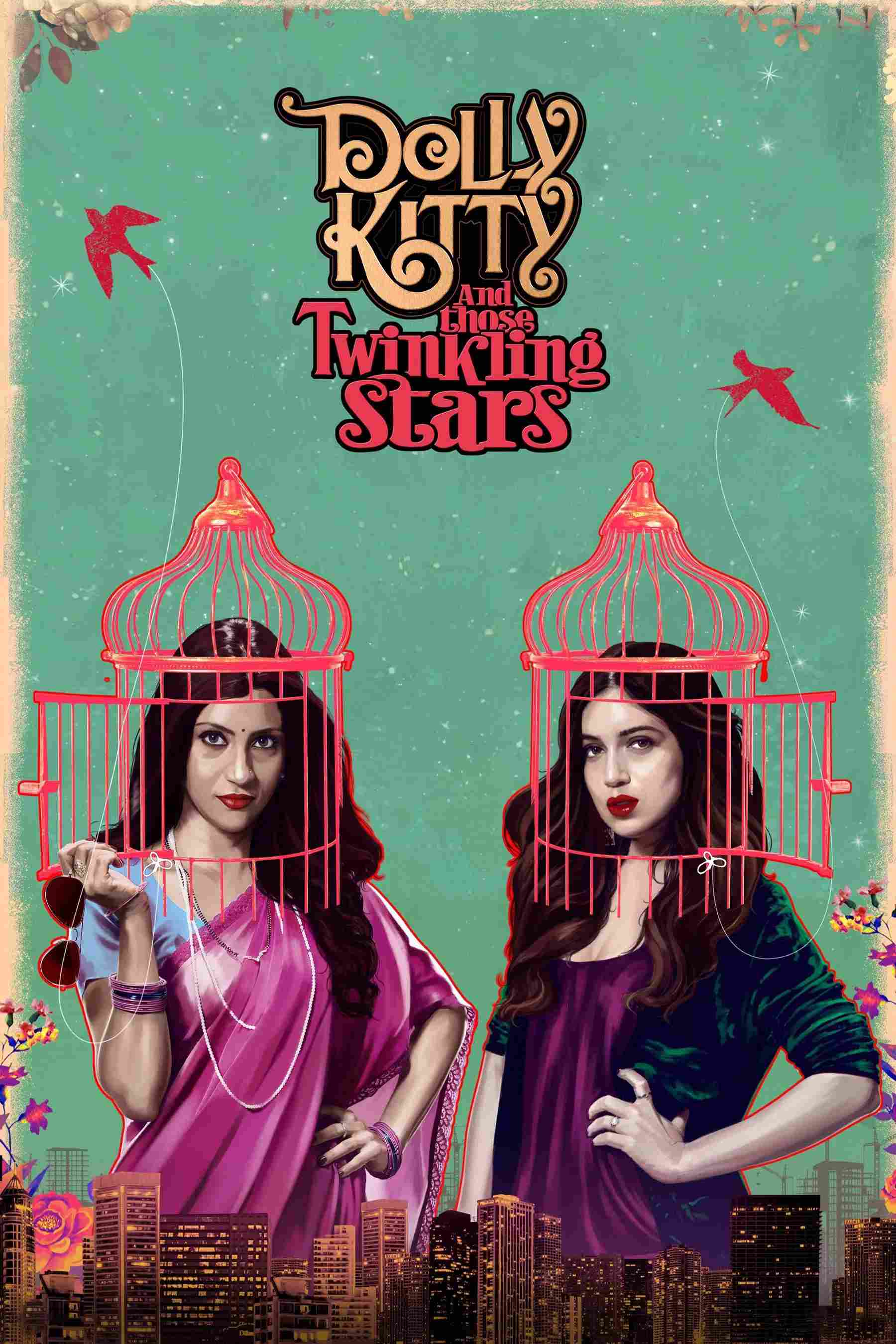 Poster chính thức của phim Phim Hài, Phim Tâm Lý "Dolly Kitty Và Những Vì Sao Lấp Lánh" (Dolly Kitty and Those Twinkling Stars - 2020), với sự tham gia của diễn viên Konkona Sen Sharma và Bhumi Pednekar.