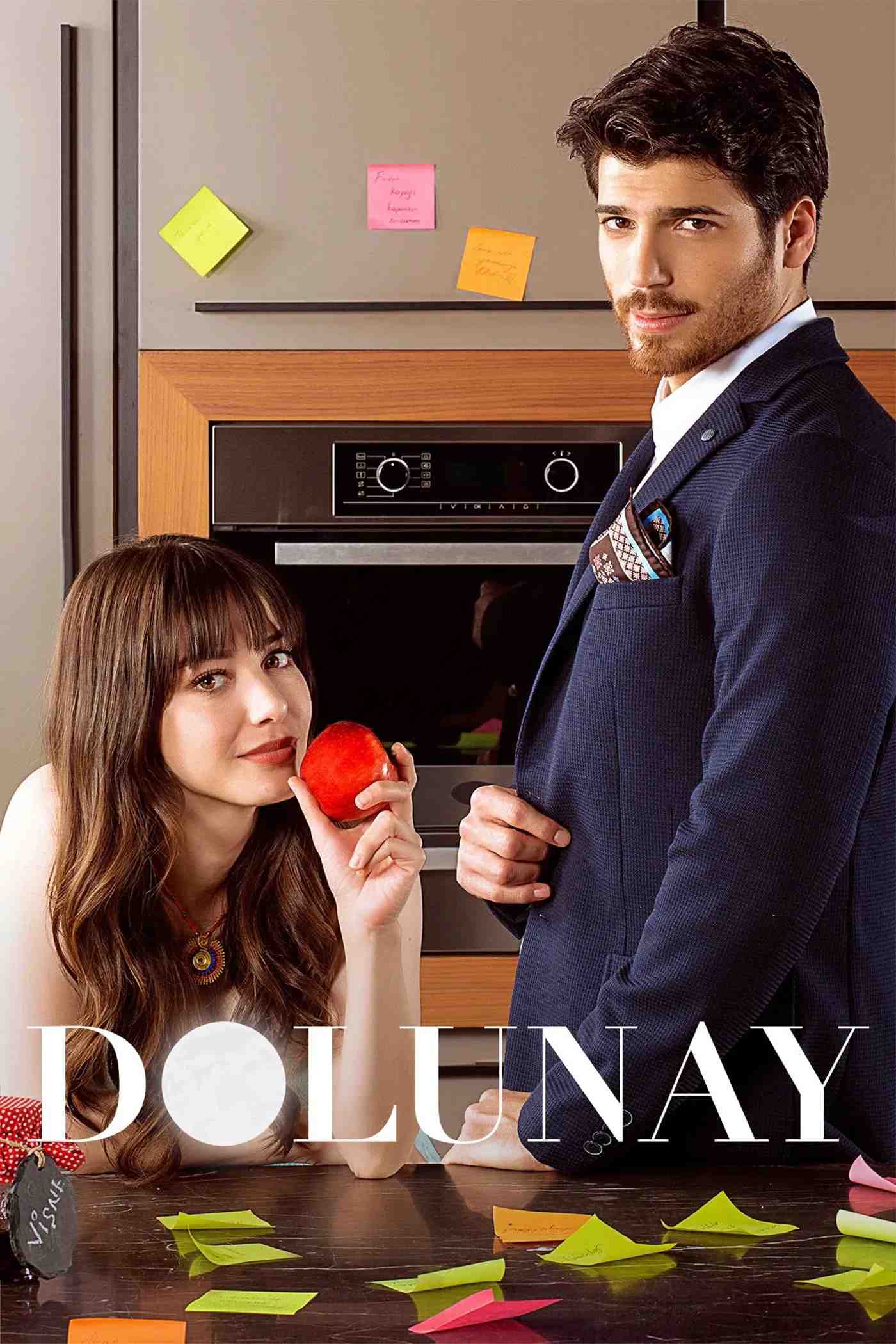 Poster chính thức của phim Phim Hài, Phim Tâm Lý "Dolunay" (Full Moon - 2017), với sự tham gia của diễn viên Özge Gürel và Can Yaman.