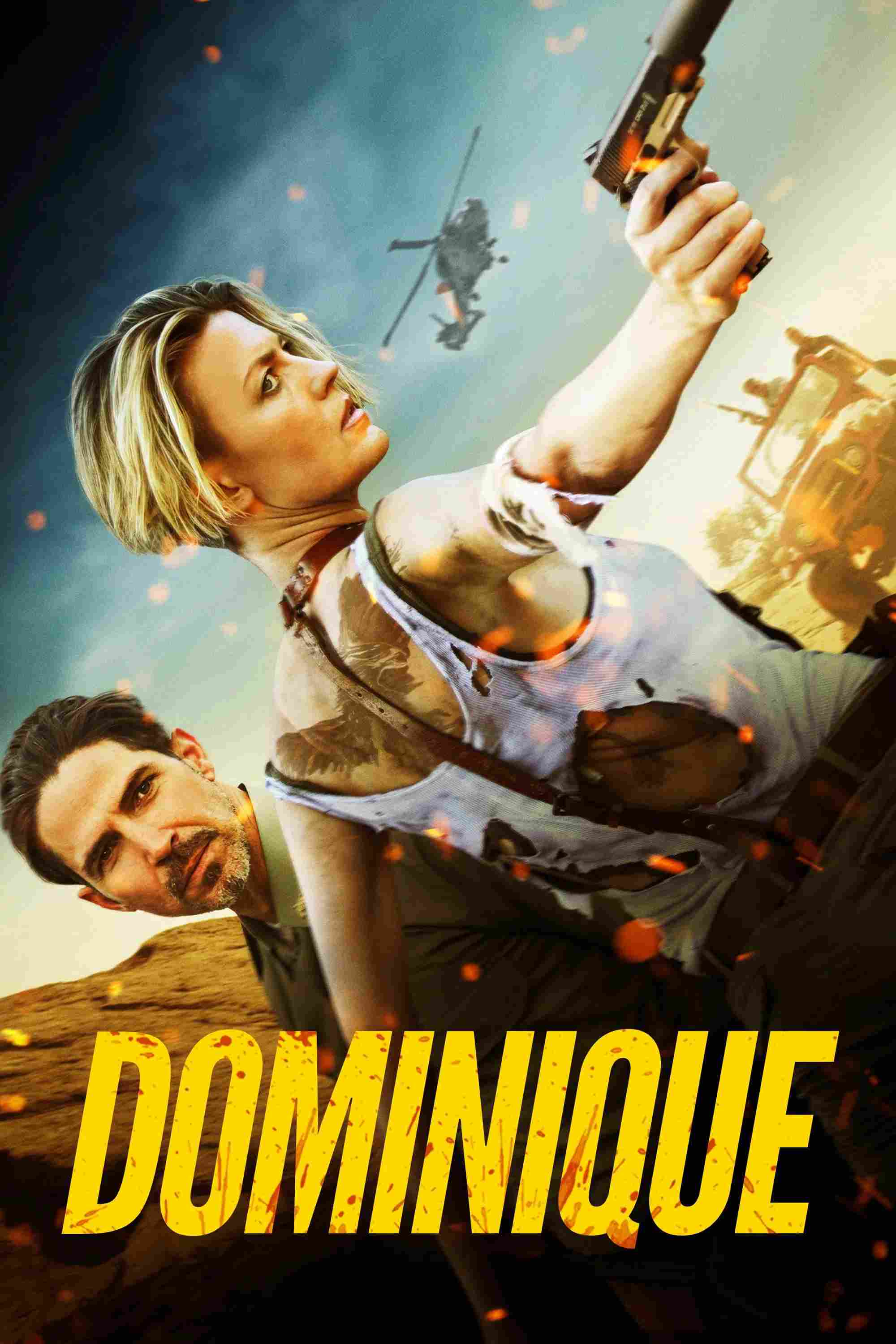 Poster chính thức của phim Phim Hành Động, Phim Giật Gân "Dominique" (Dominique - 2024), với sự tham gia của diễn viên Oksana Orlan và Sebastián Carvajal.