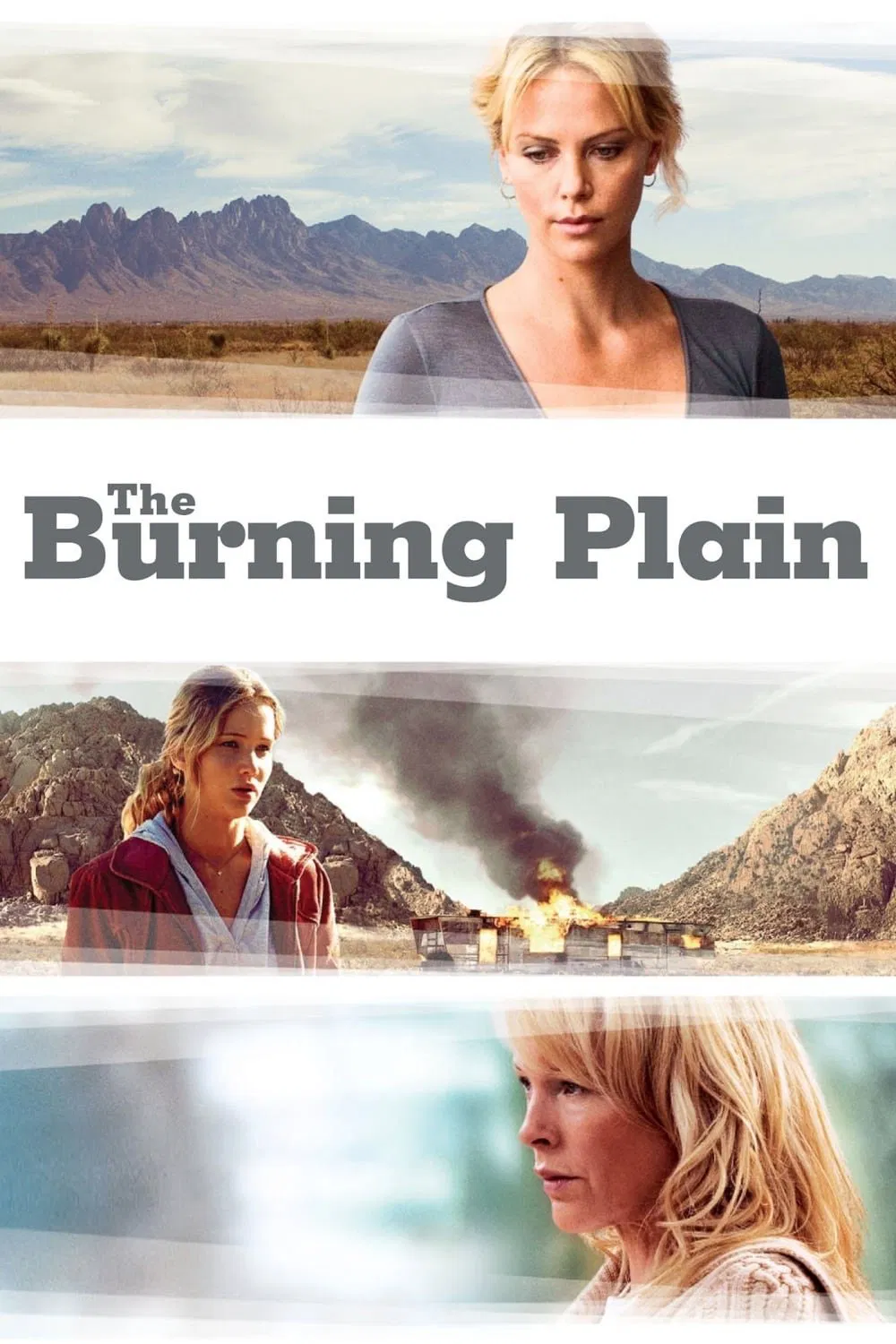 Poster chính thức của phim Phim Tâm Lý, Phim Tình Cảm "Đồng Bằng Cháy" (The Burning Plain - 2008), với sự tham gia của diễn viên Charlize Theron và Kim Basinger.