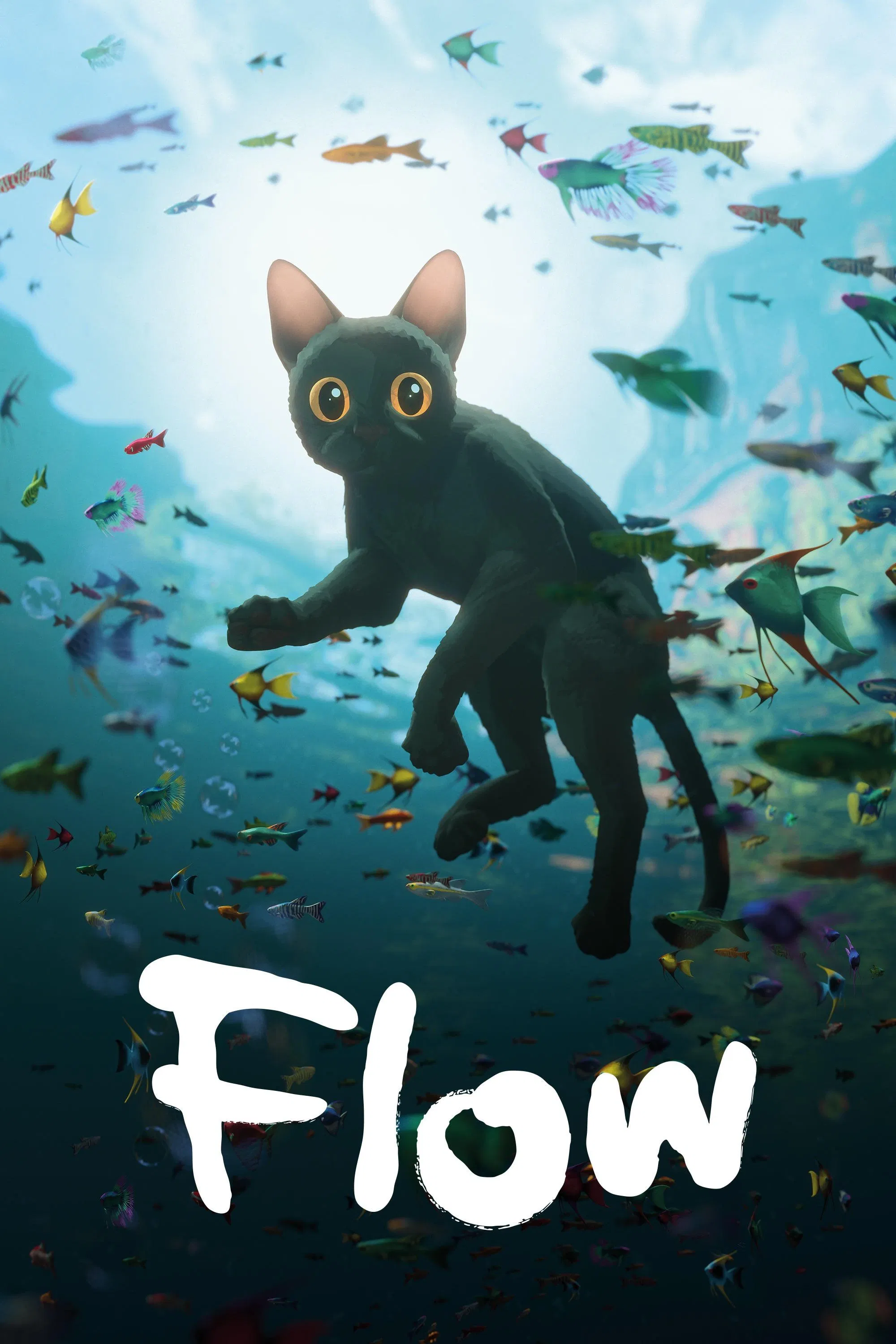 Poster chính thức của phim Phim Hoạt Hình, Phim Phiêu Lưu "Dòng Chảy" (Flow - 2024).