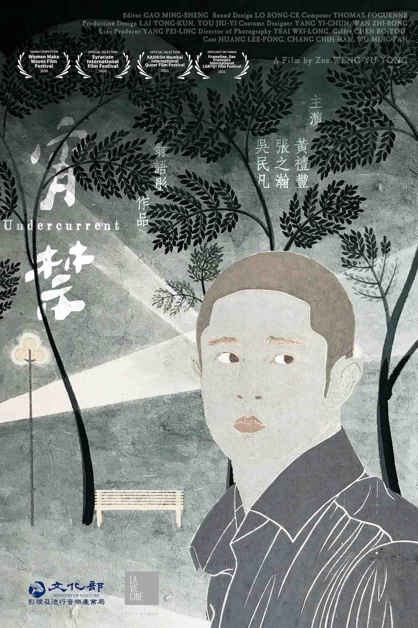 Poster chính thức của phim Phim Tâm Lý "Dòng Chảy Ngầm" (Undercurrent - 2020), với sự tham gia của diễn viên Huang Li Feng và Chih-Han Chang.