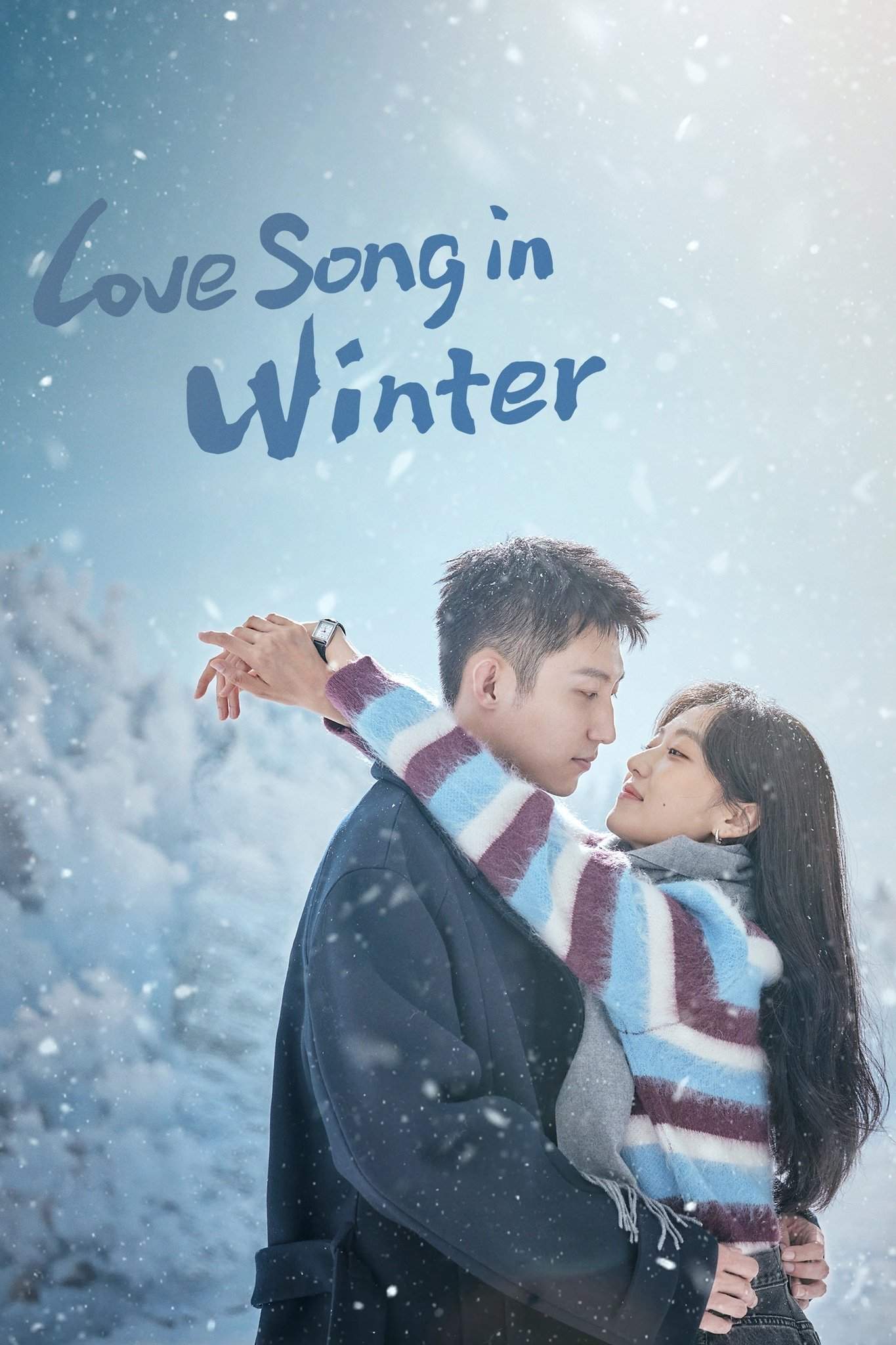 Poster chính thức của phim Phim Tâm Lý, Phim Bí Ẩn "Đông Chí" (Love Song in Winter - 2024), với sự tham gia của diễn viên Hoàng Cảnh Du và Tôn Thiến.