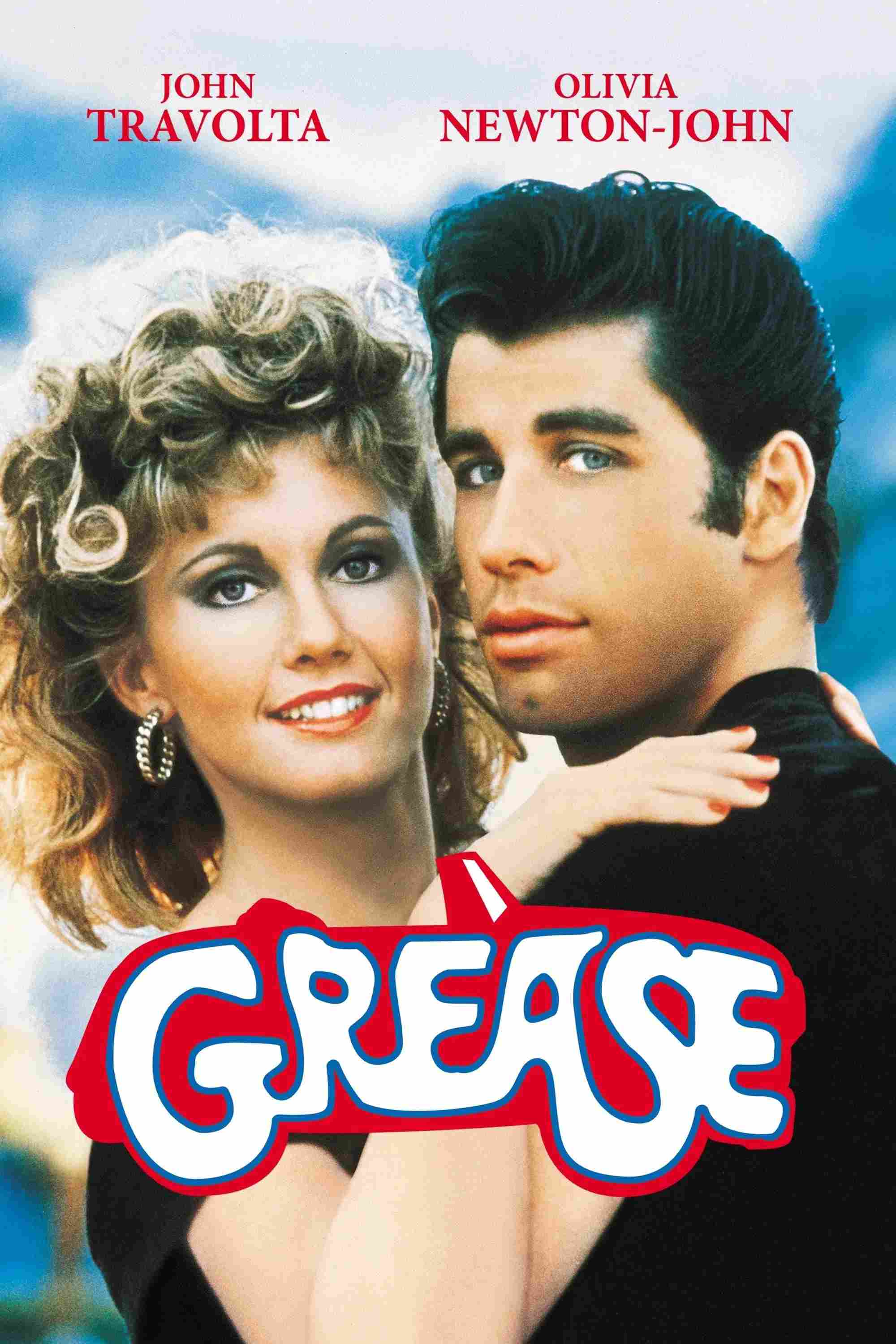 Poster chính thức của phim Phim Tình Cảm, Phim Hài "Động Lực" (Grease - 1978), với sự tham gia của diễn viên Olivia Newton-John và John Travolta.